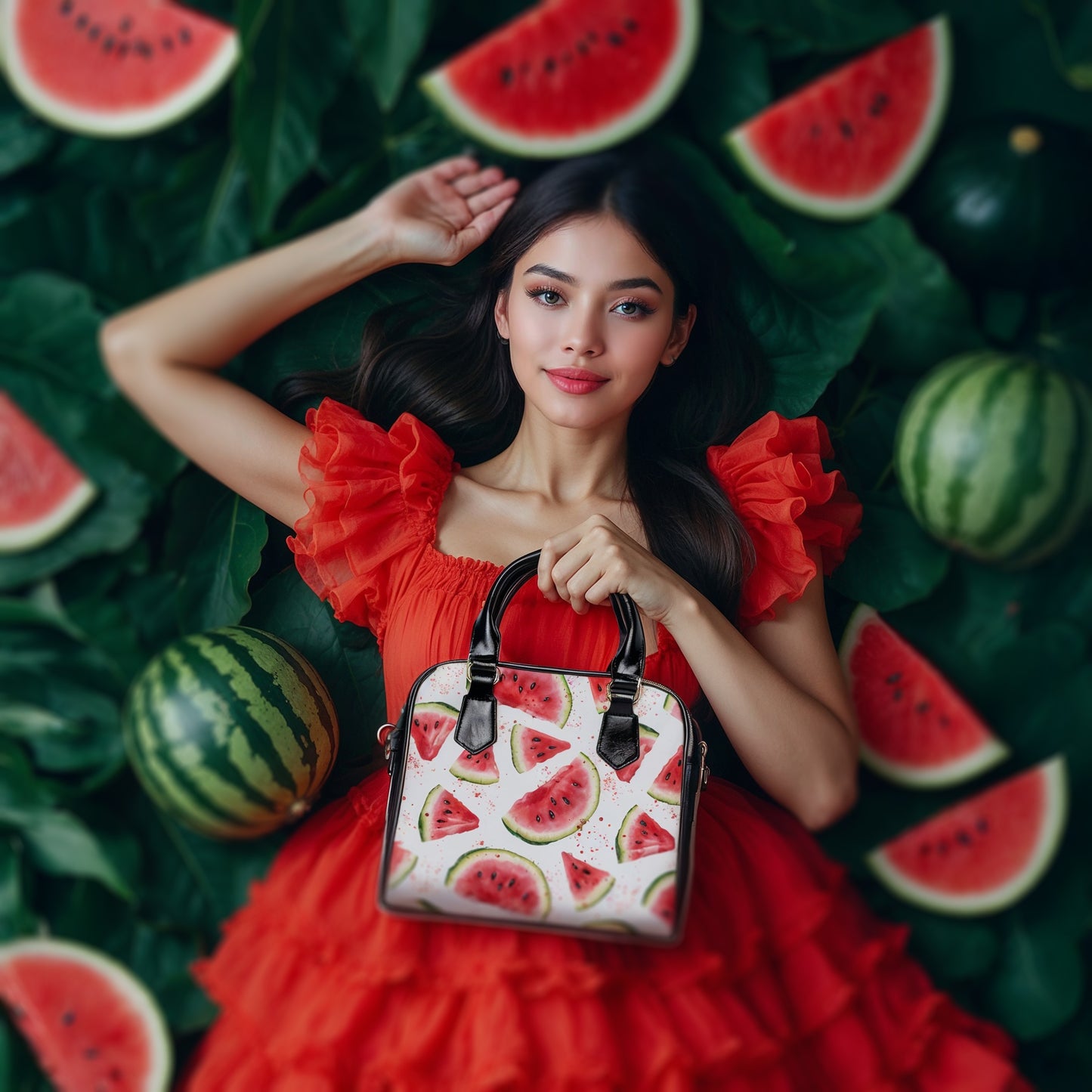 Shoulder Handbag- Sweet Melon