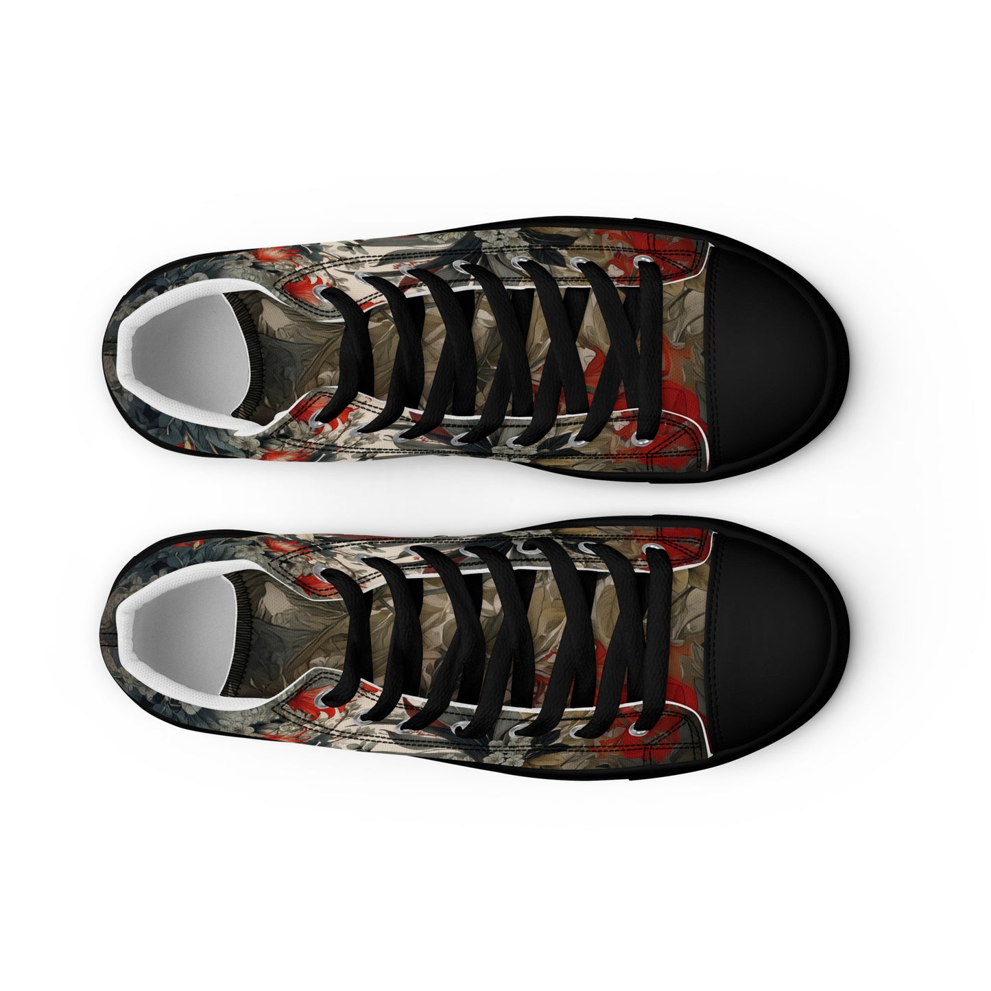 Women’s Floral High-Top Canvas Sneakers