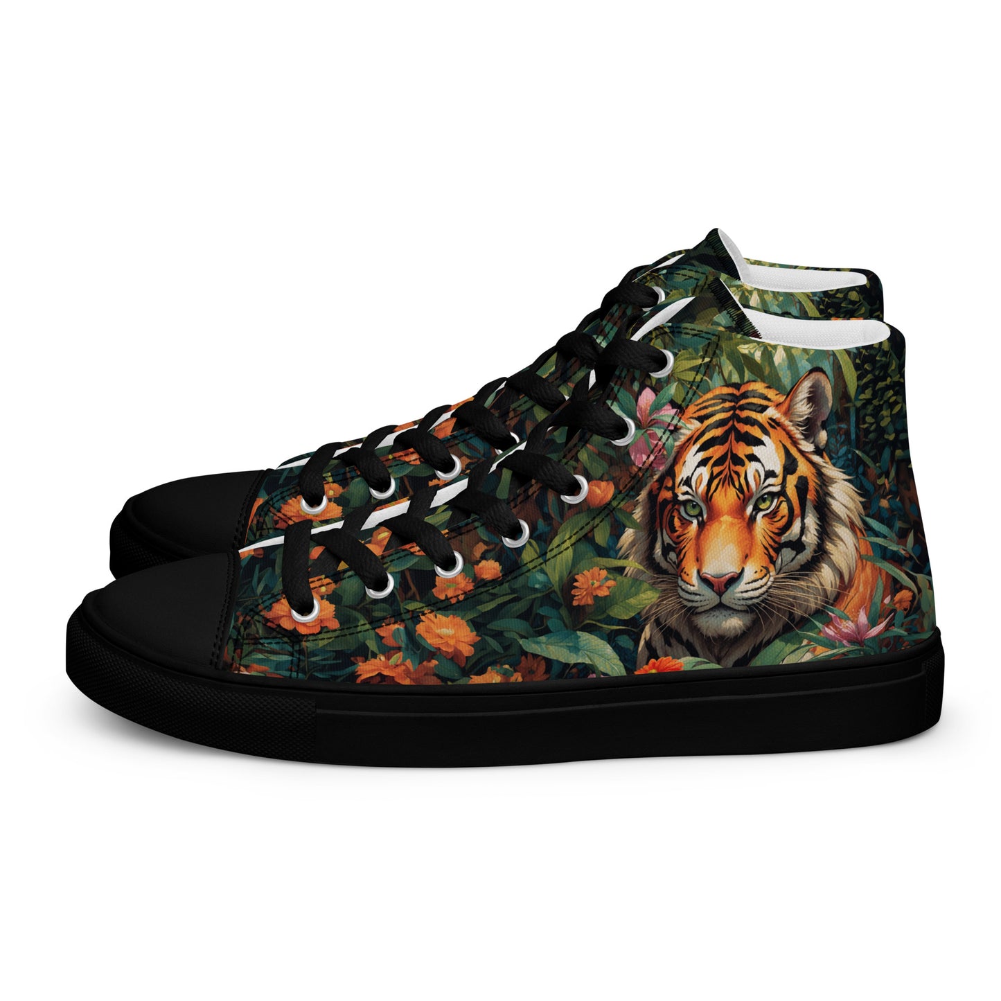 Tiger & Jungle High-Top Canvas Shoes