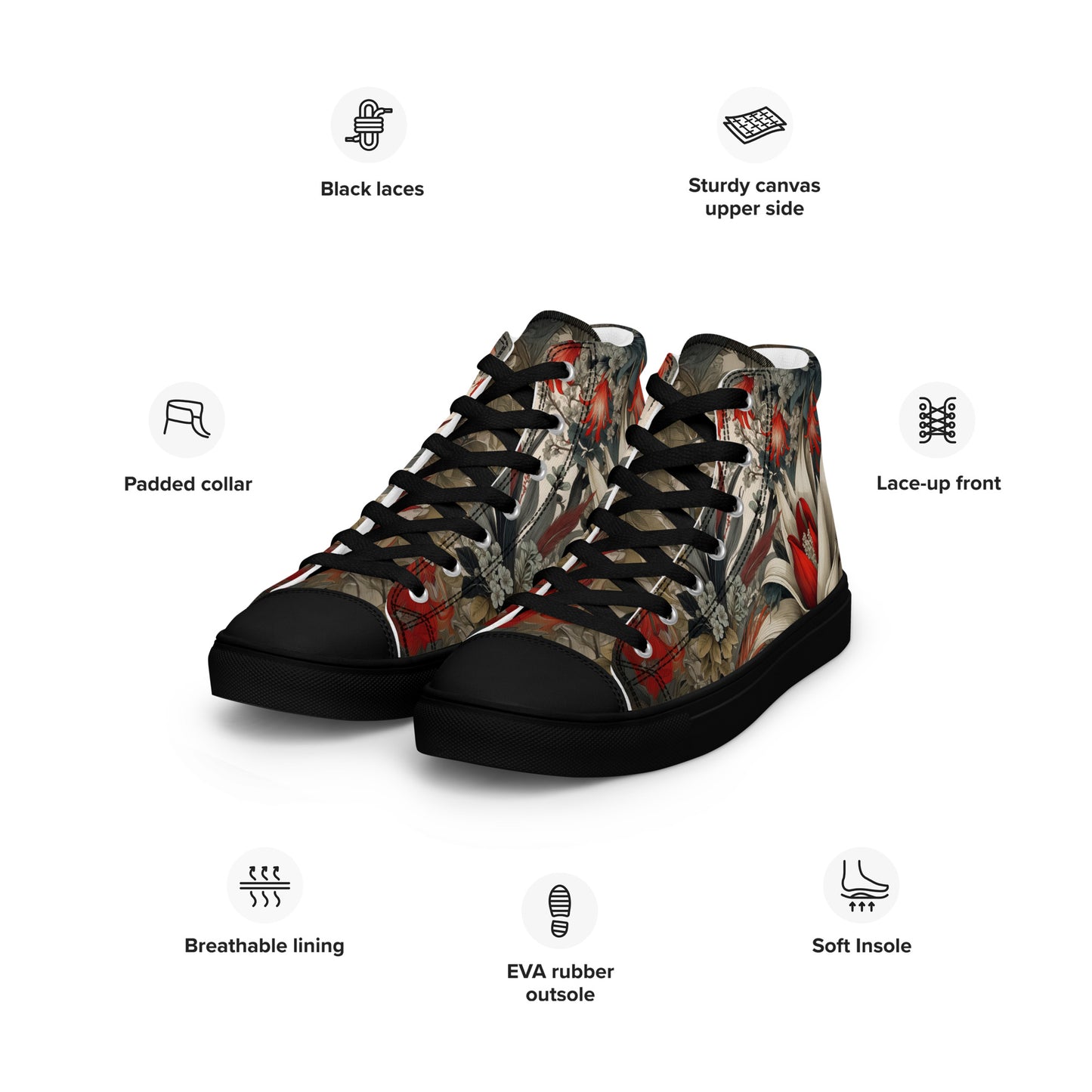 Men's High Top Canvas Shoes – Unique Style, Unmatched Comfort