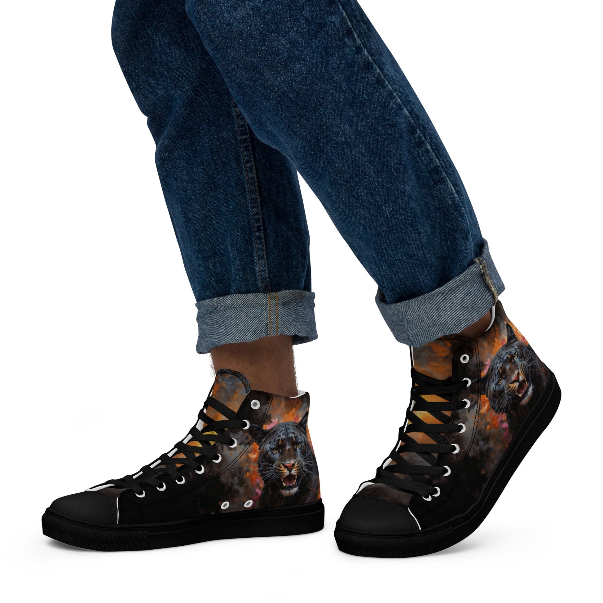 Men’s high top canvas shoes - BLack Panther - Shoes
