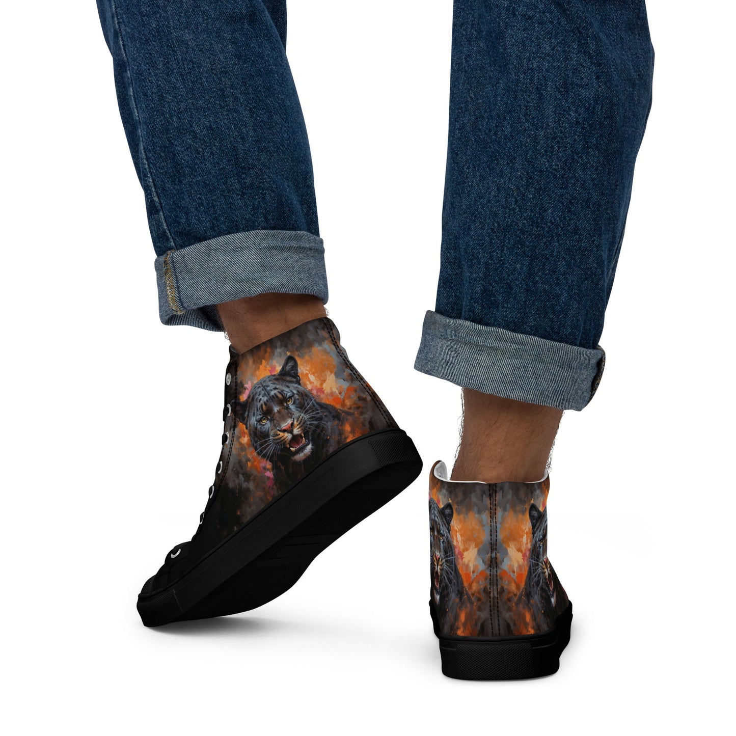 Men’s high top canvas shoes - BLack Panther - Shoes