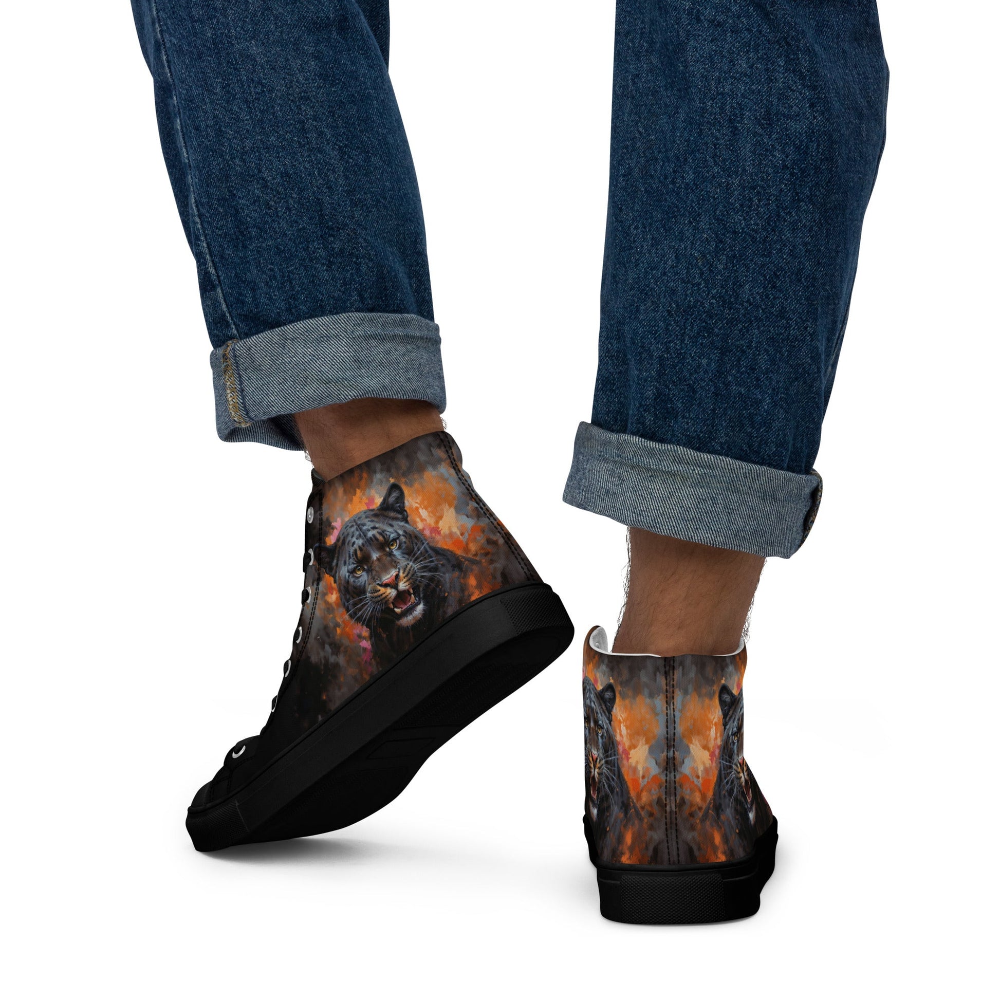 Men’s high top canvas shoes - BLack Panther - Shoes