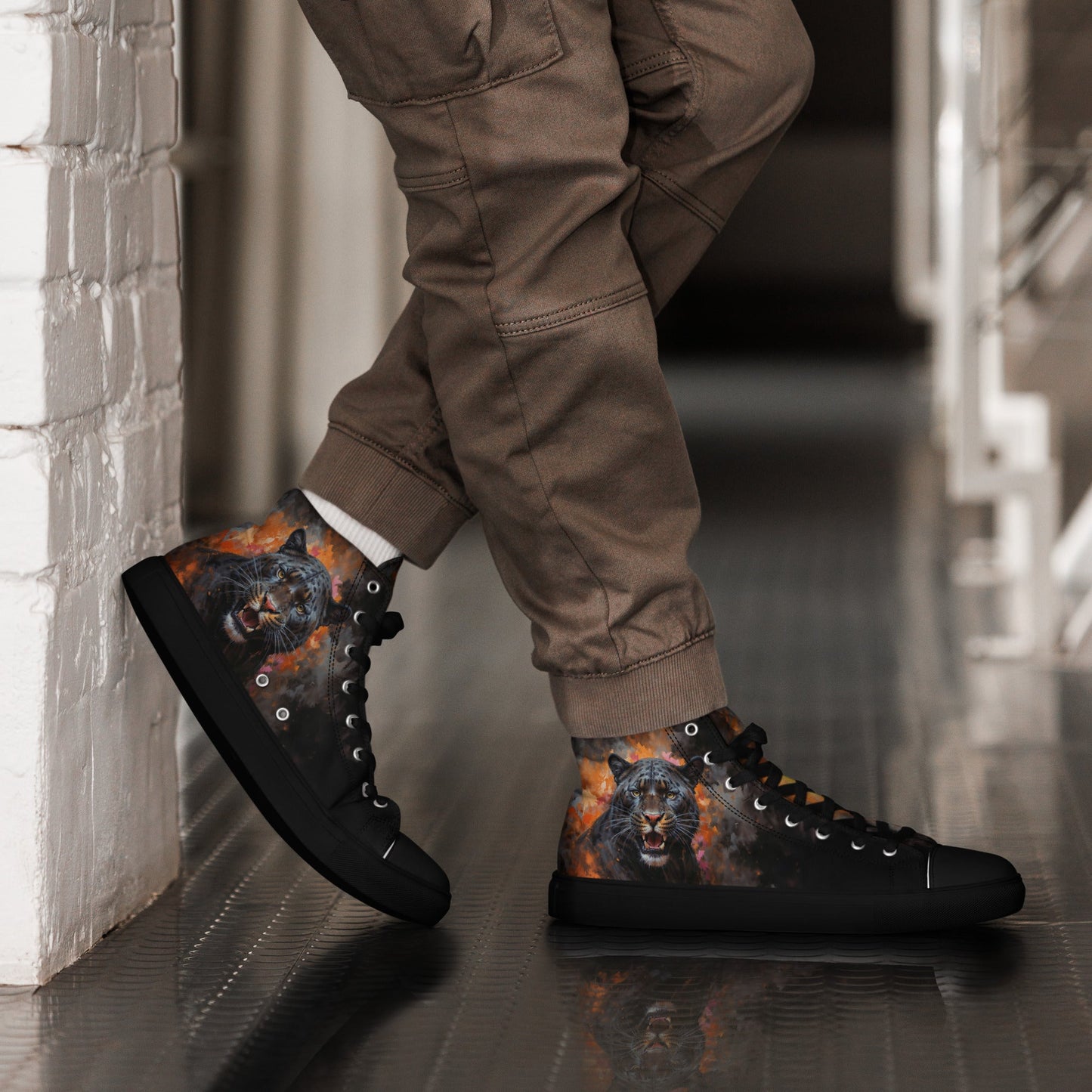 Men’s high top canvas shoes - BLack Panther - Shoes