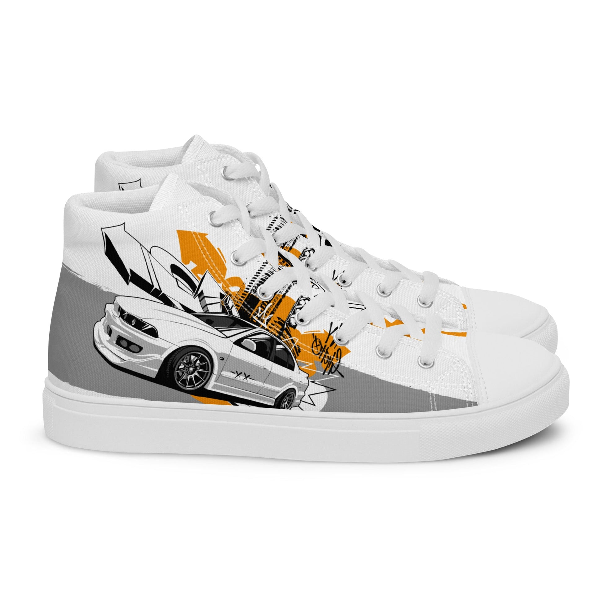 Men’s high top canvas shoes -Racing car - Shoes