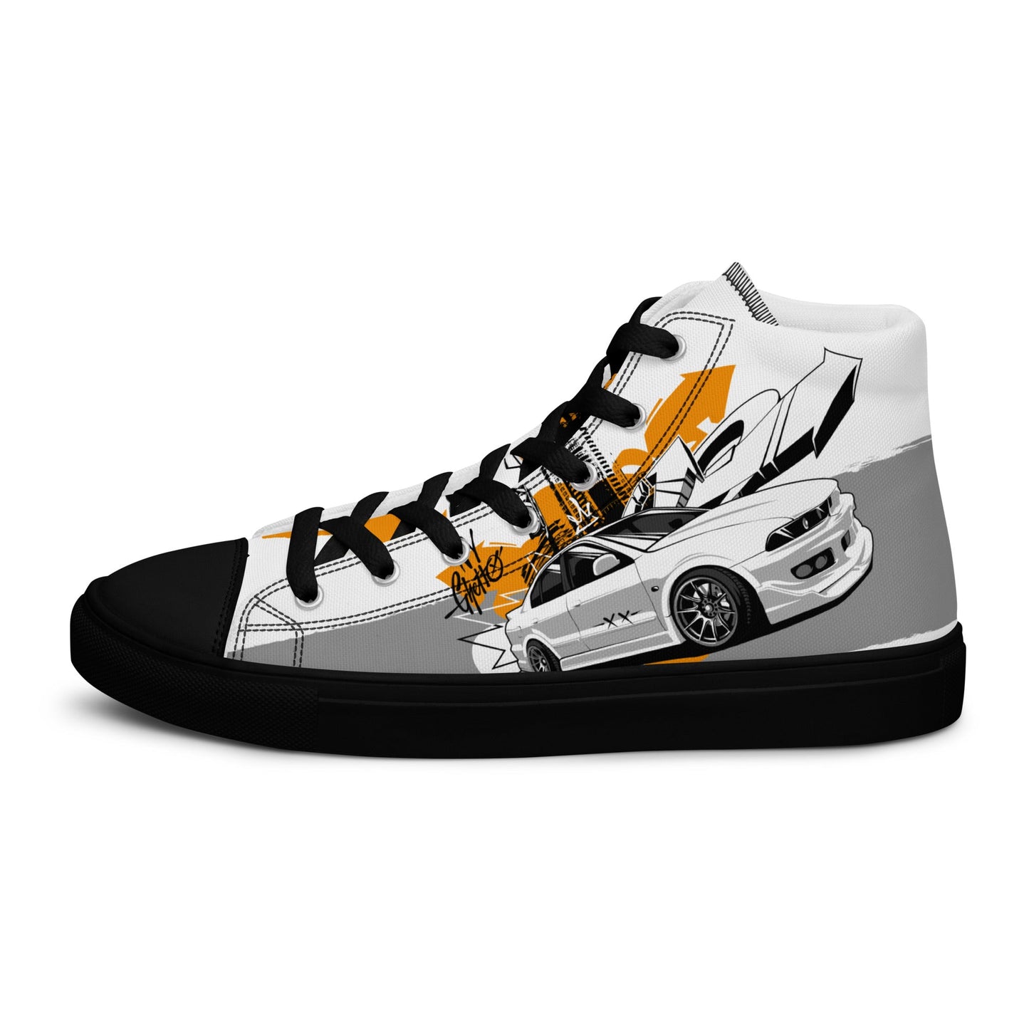 Men’s high top canvas shoes -Racing car - Shoes