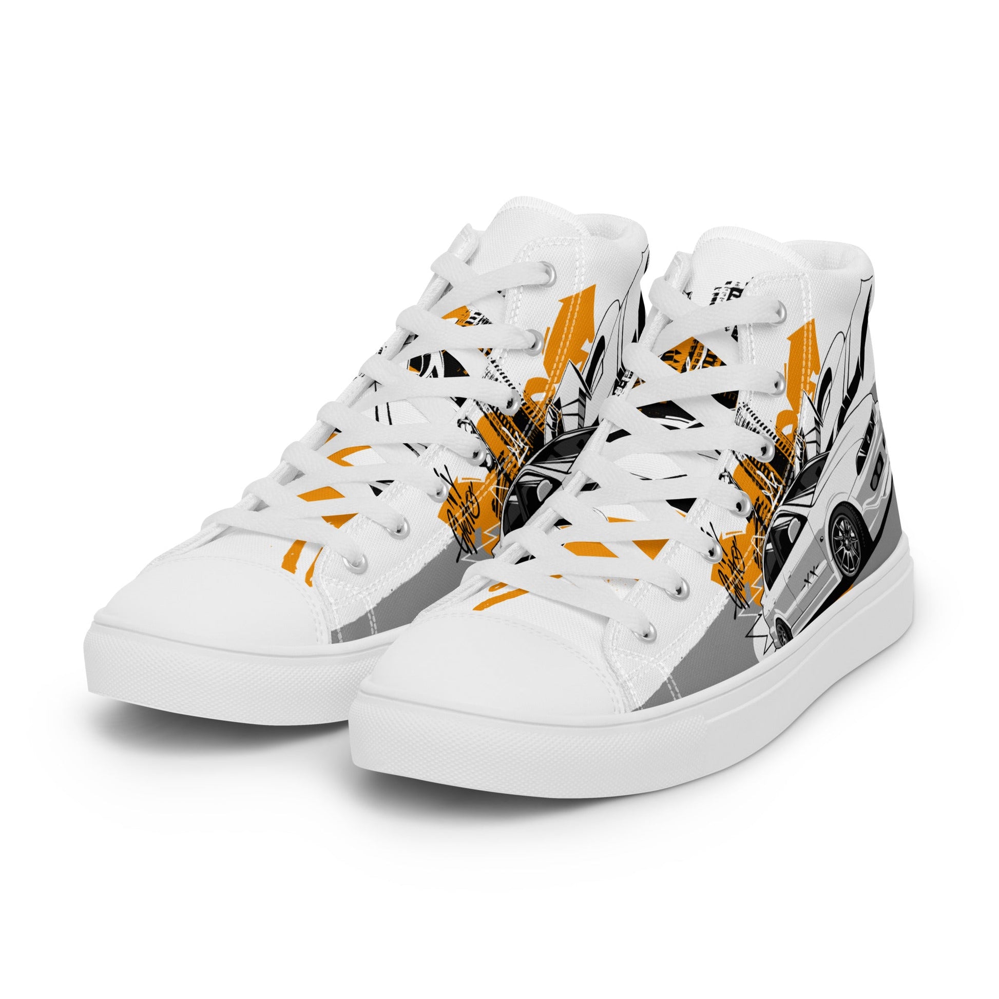 Men’s high top canvas shoes -Racing car - Shoes