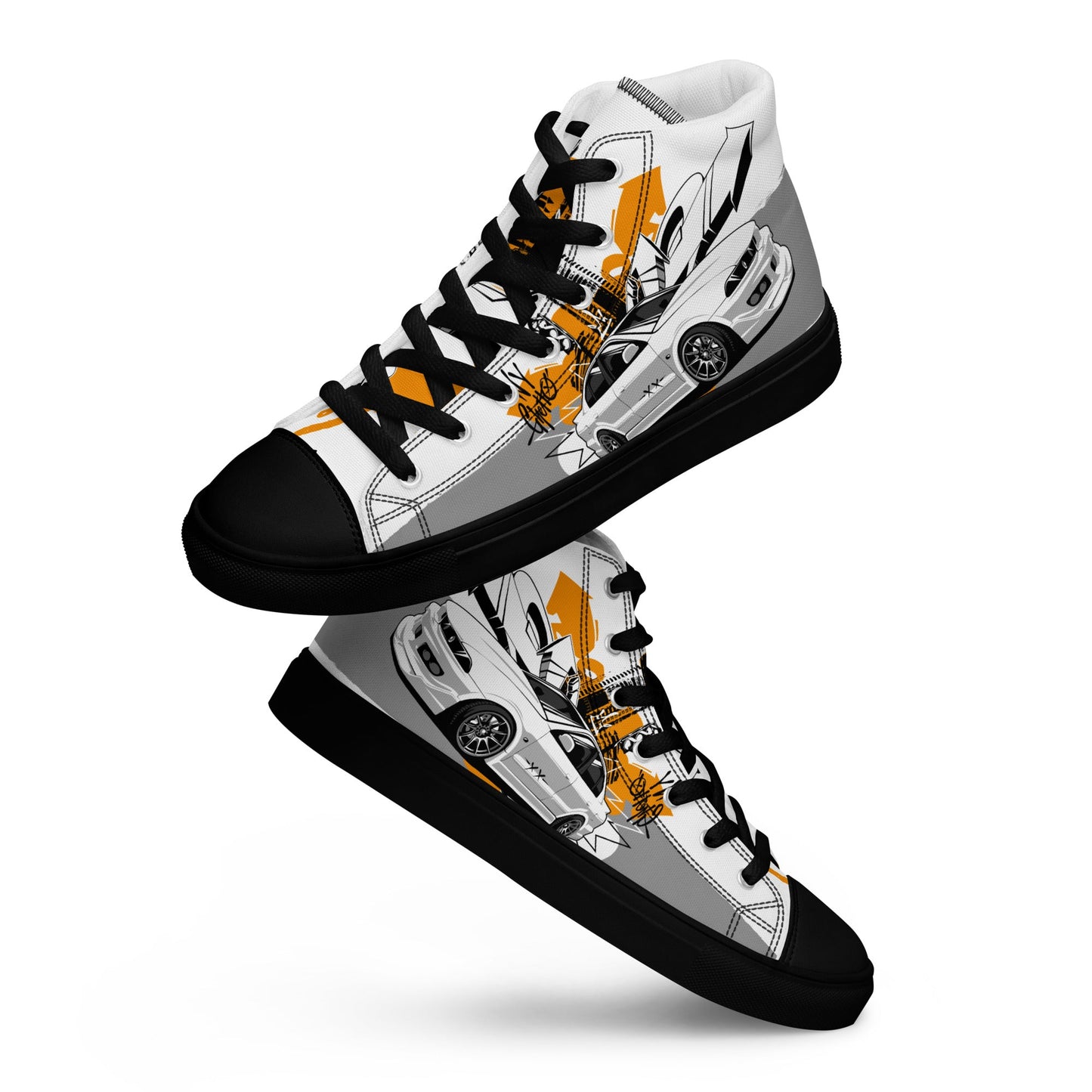 Men’s high top canvas shoes -Racing car - Shoes