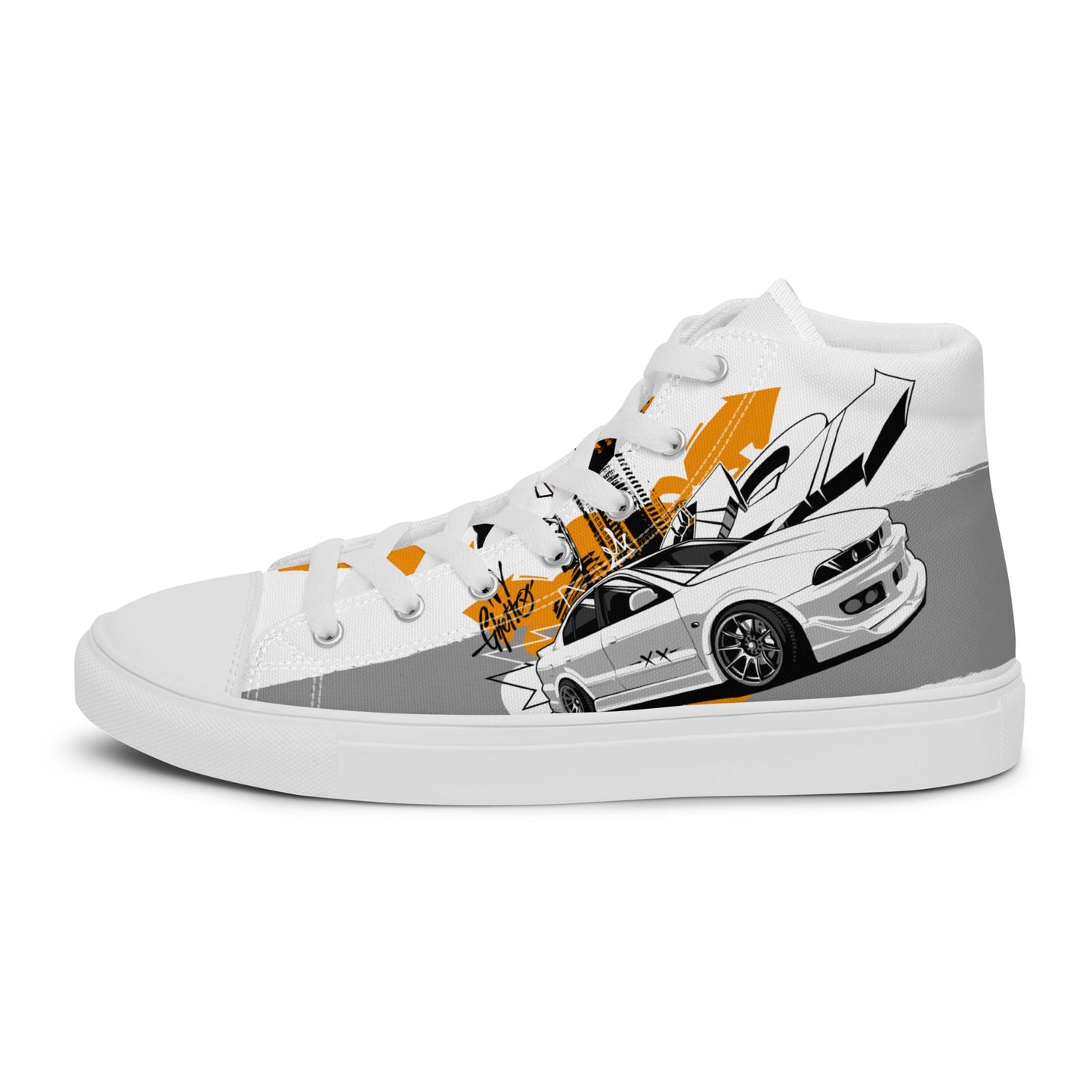Men’s high top canvas shoes -Racing car - Shoes
