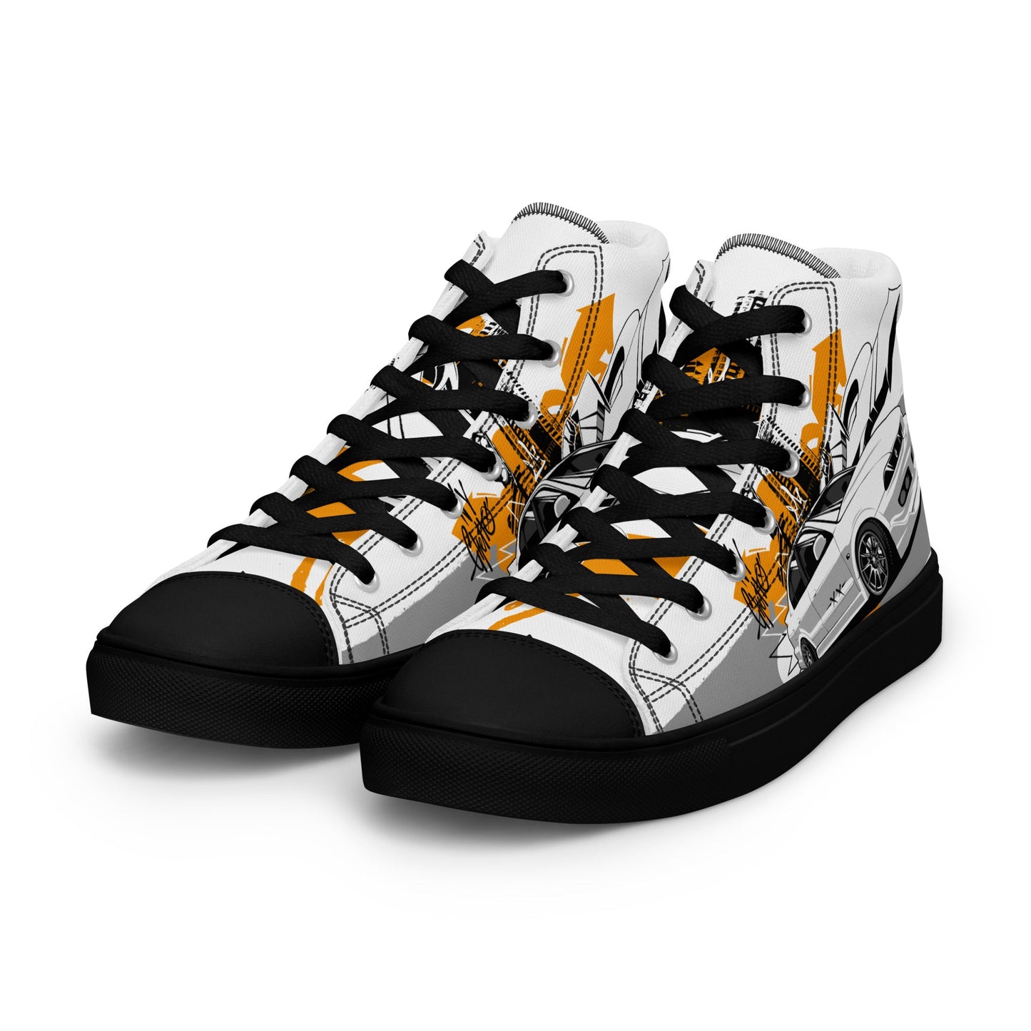 Men’s high top canvas shoes -Racing car - Shoes