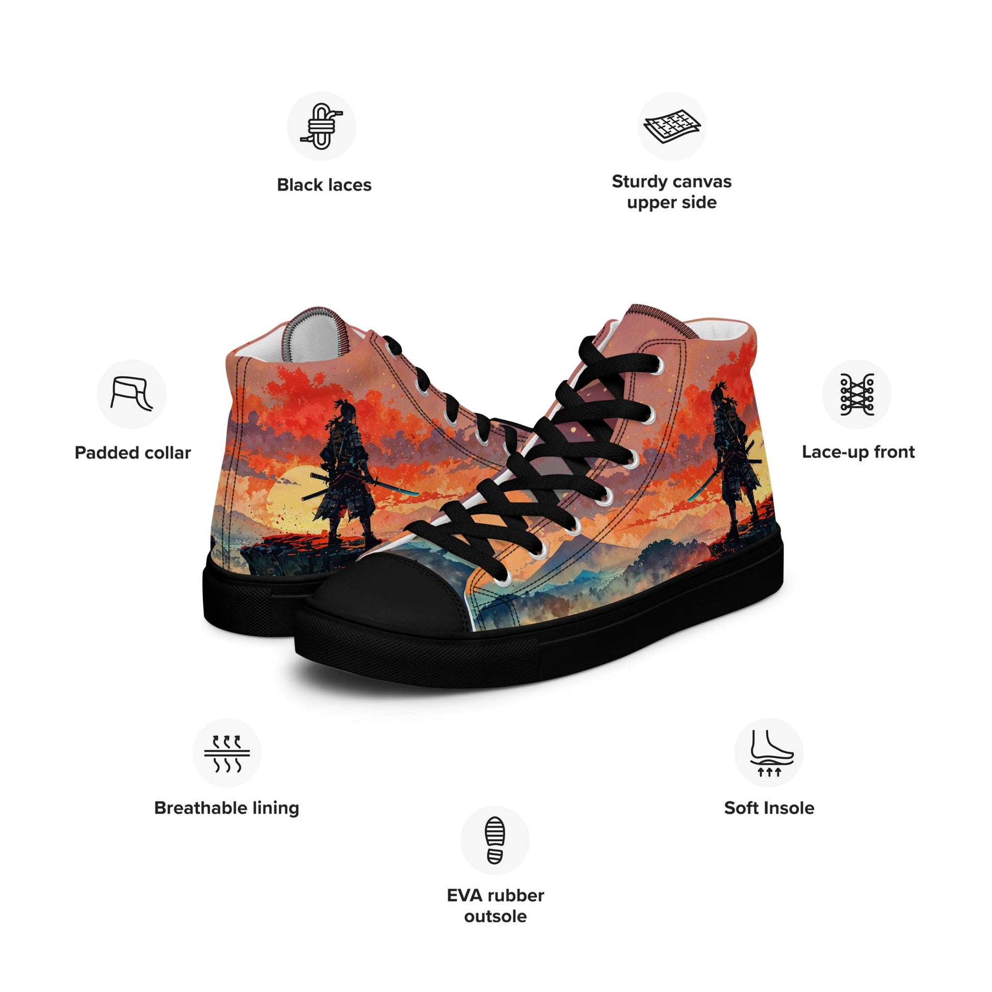 Men’s high top canvas shoes - Samurai - Shoes