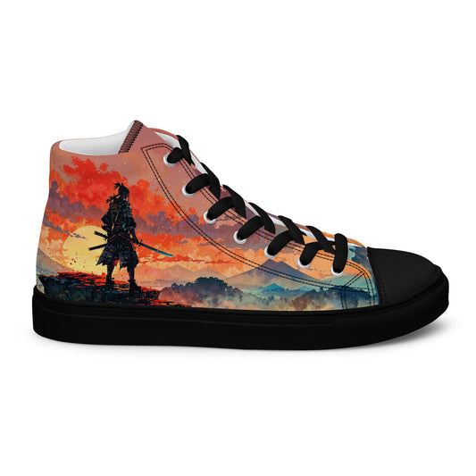 Men’s high top canvas shoes - Samurai - Black / 5 - Shoes
