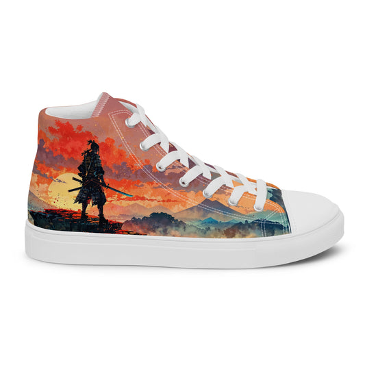 Men’s high top canvas shoes - Samurai - White / 5 - Shoes