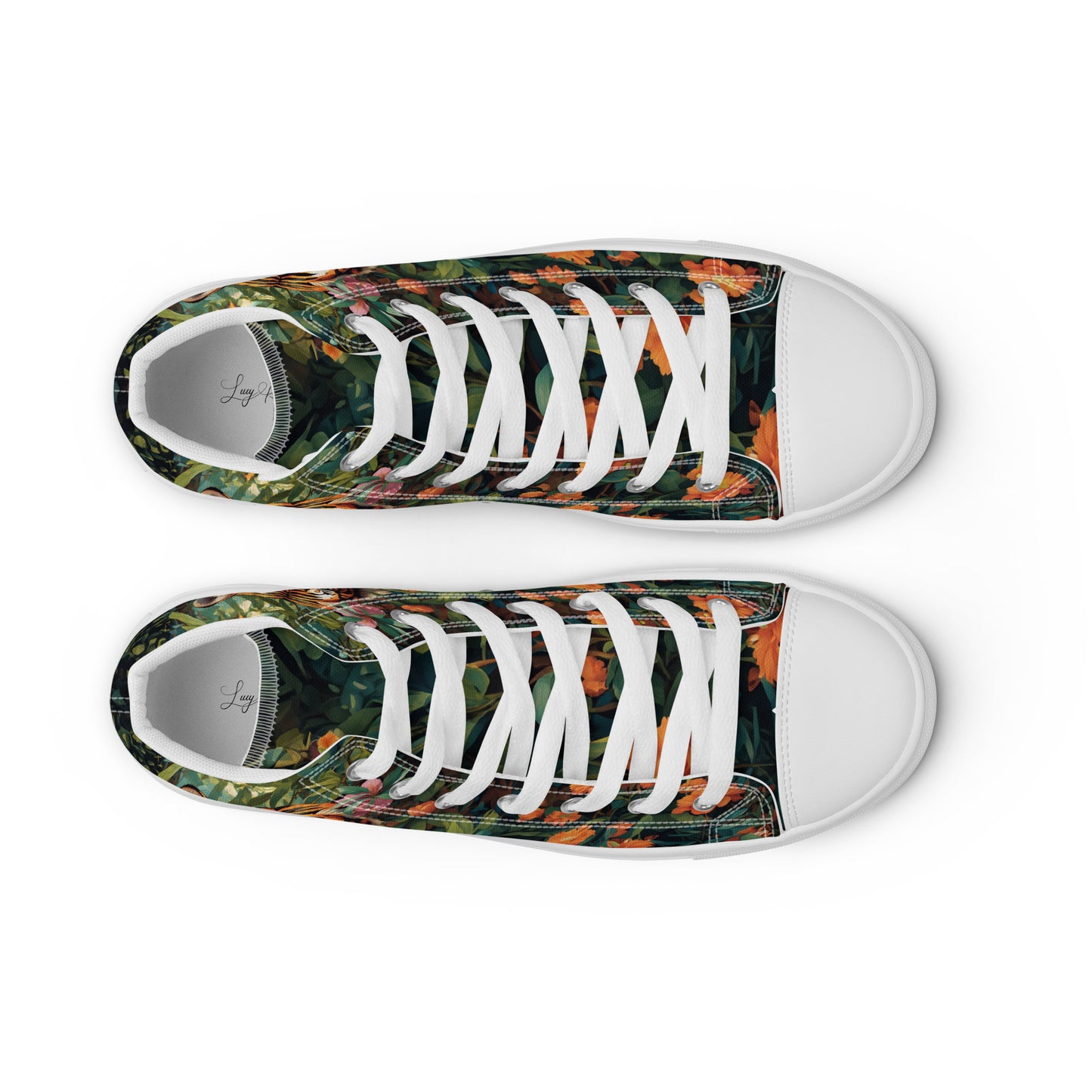 Tiger & Jungle High-Top Canvas Shoes