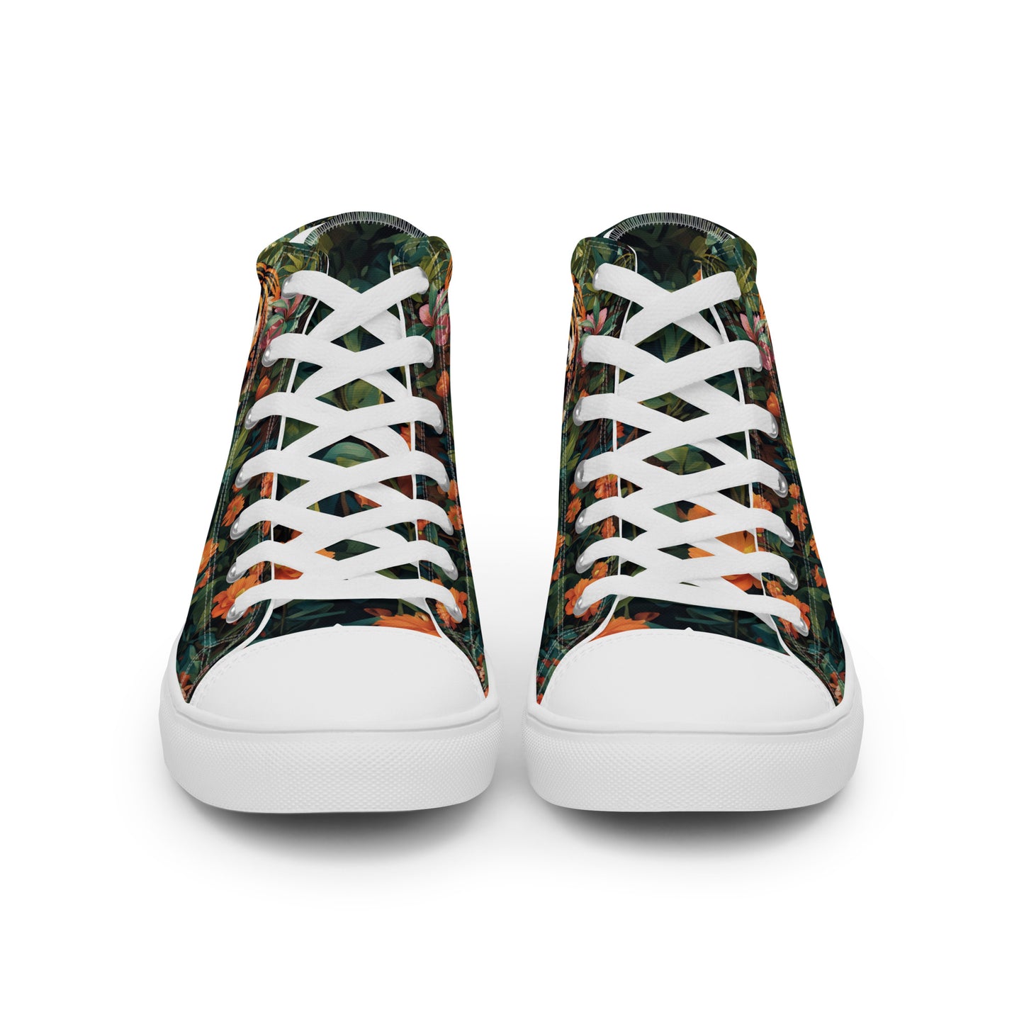 Tiger & Jungle High-Top Canvas Shoes