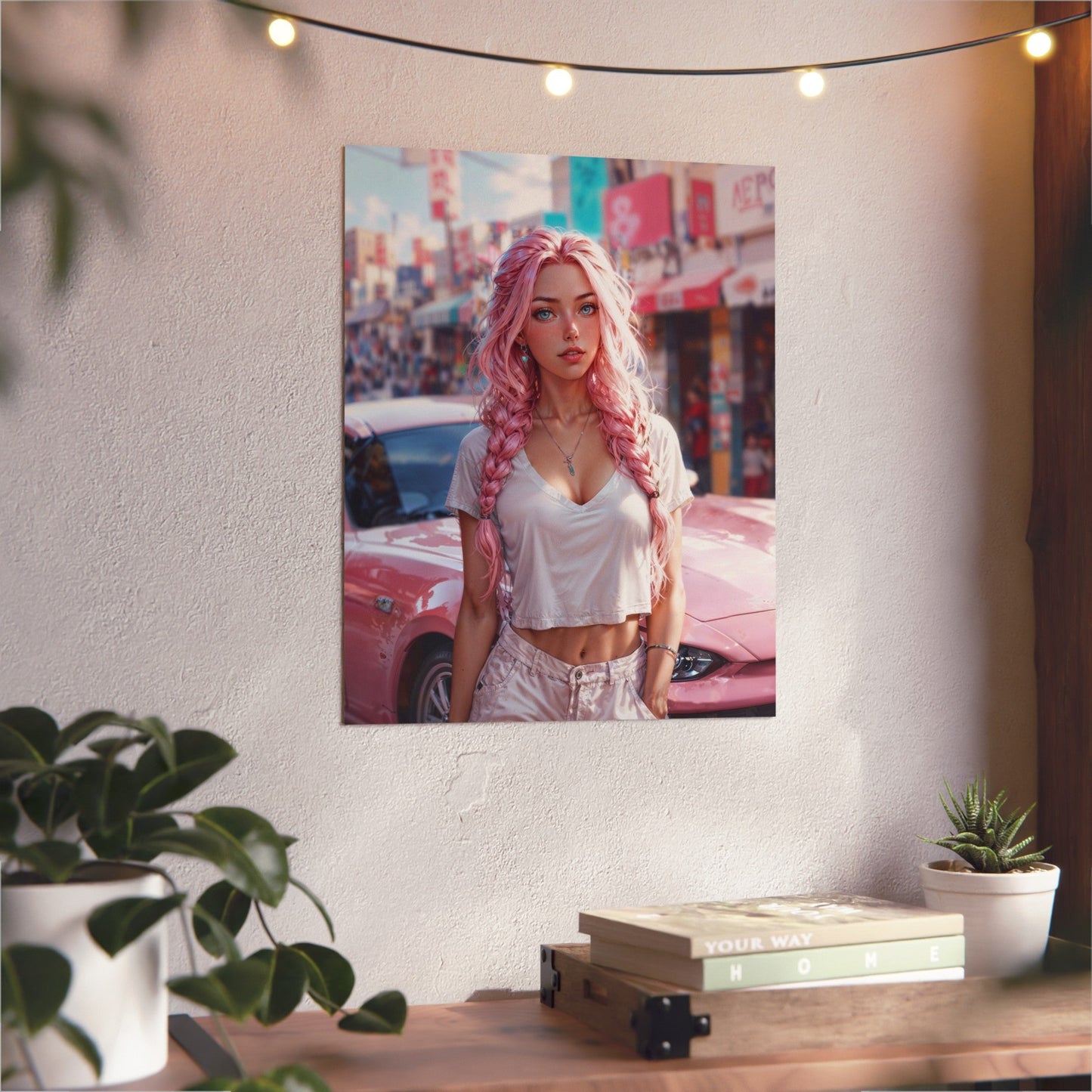 Metal Print - Bubblegum Drive - 15.7’’ x 19.7’’ (Vertical) - Home Decor