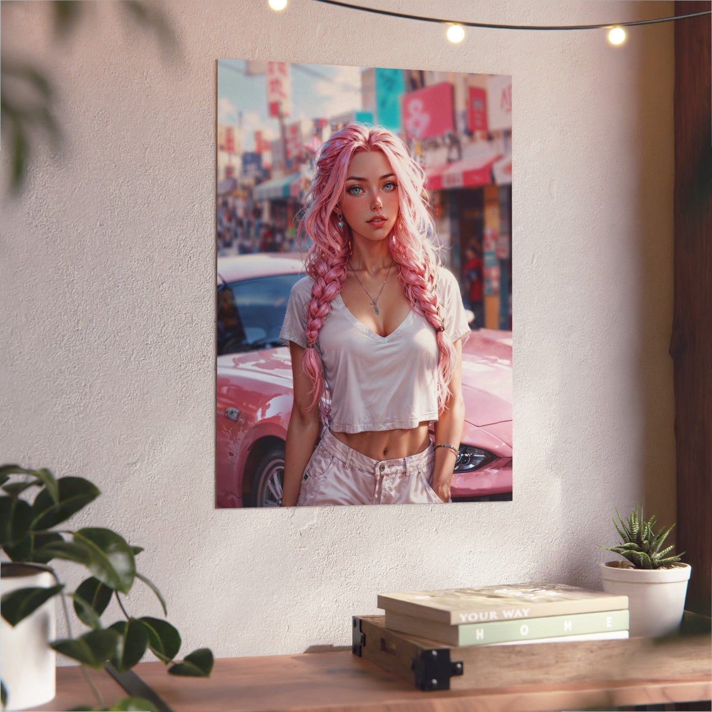 Metal Print - Bubblegum Drive - 16.5’’ x 23.4’’ (Vertical) - Home Decor