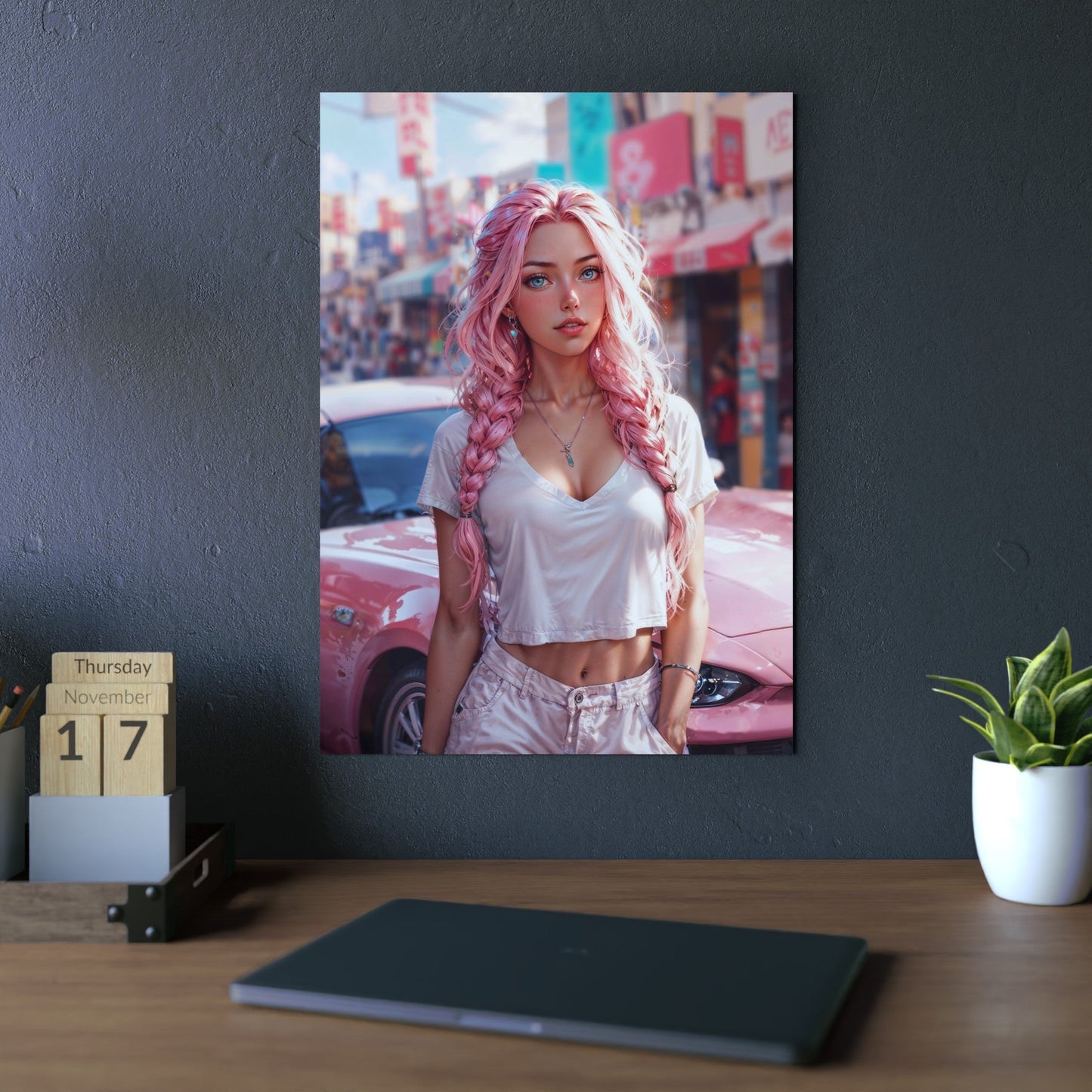 Metal Print - Bubblegum Drive - Home Decor