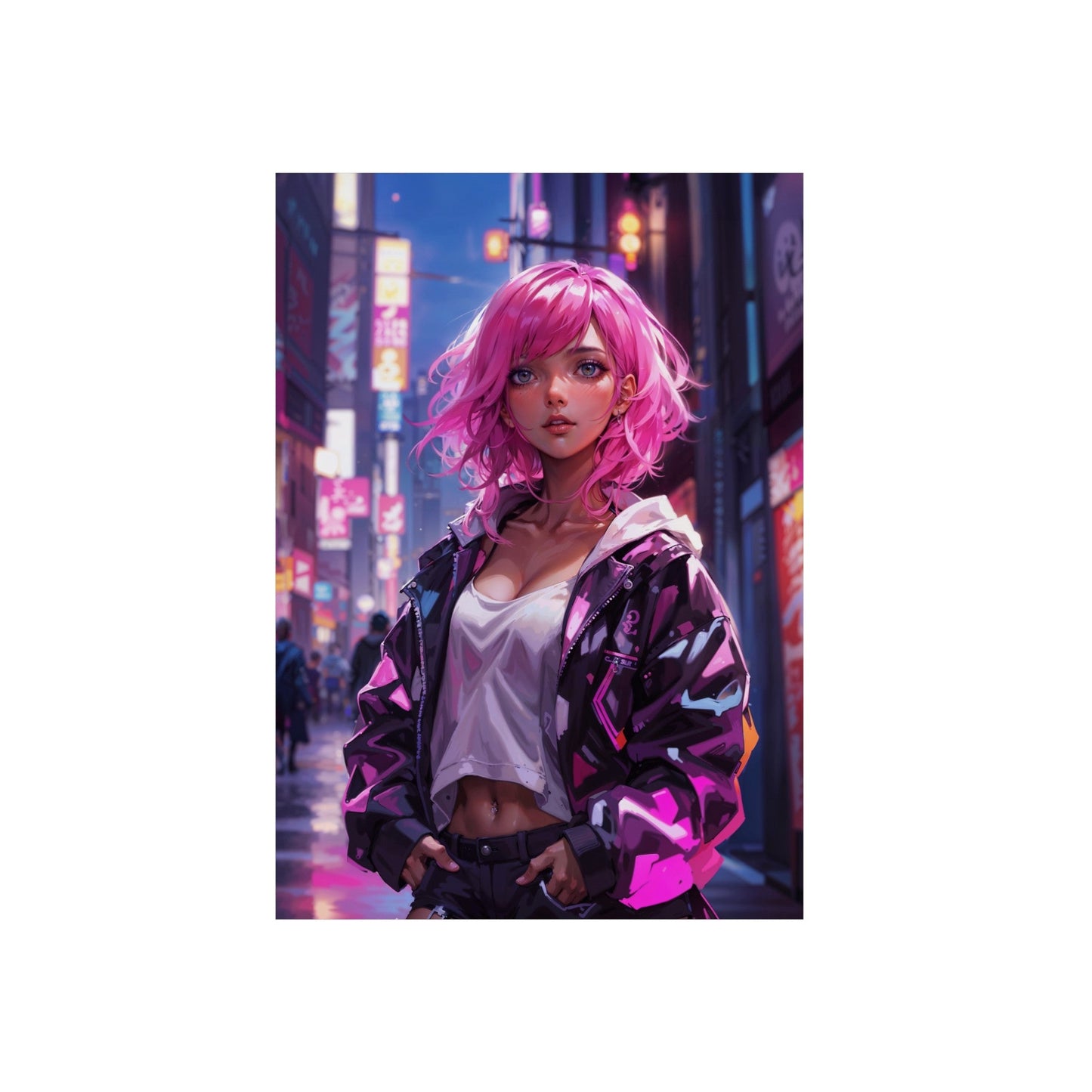 Metal Print - Magenta Muse - 16.5’’ x 23.4’’ (Vertical) - Home Decor