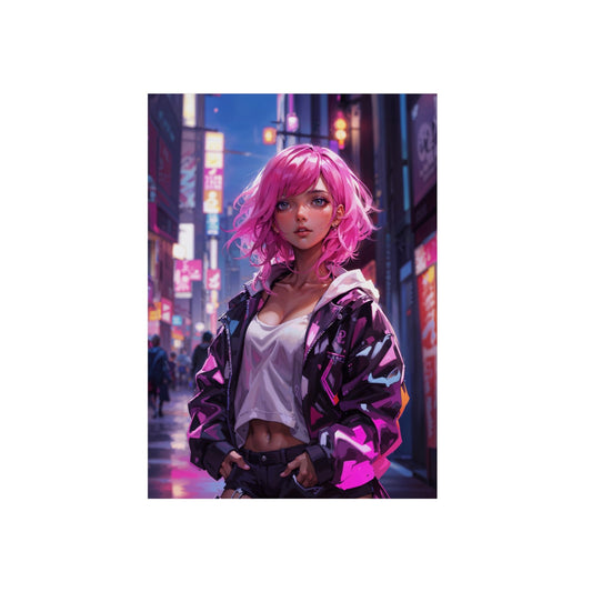 Metal Print - Magenta Muse - 19.7’’ x 27.6’’ (Vertical) - Home Decor