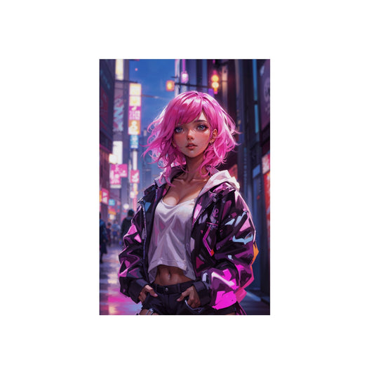 Metal Print - Magenta Muse - 7.9’’ x 11.8’’ (Vertical) - Home Decor