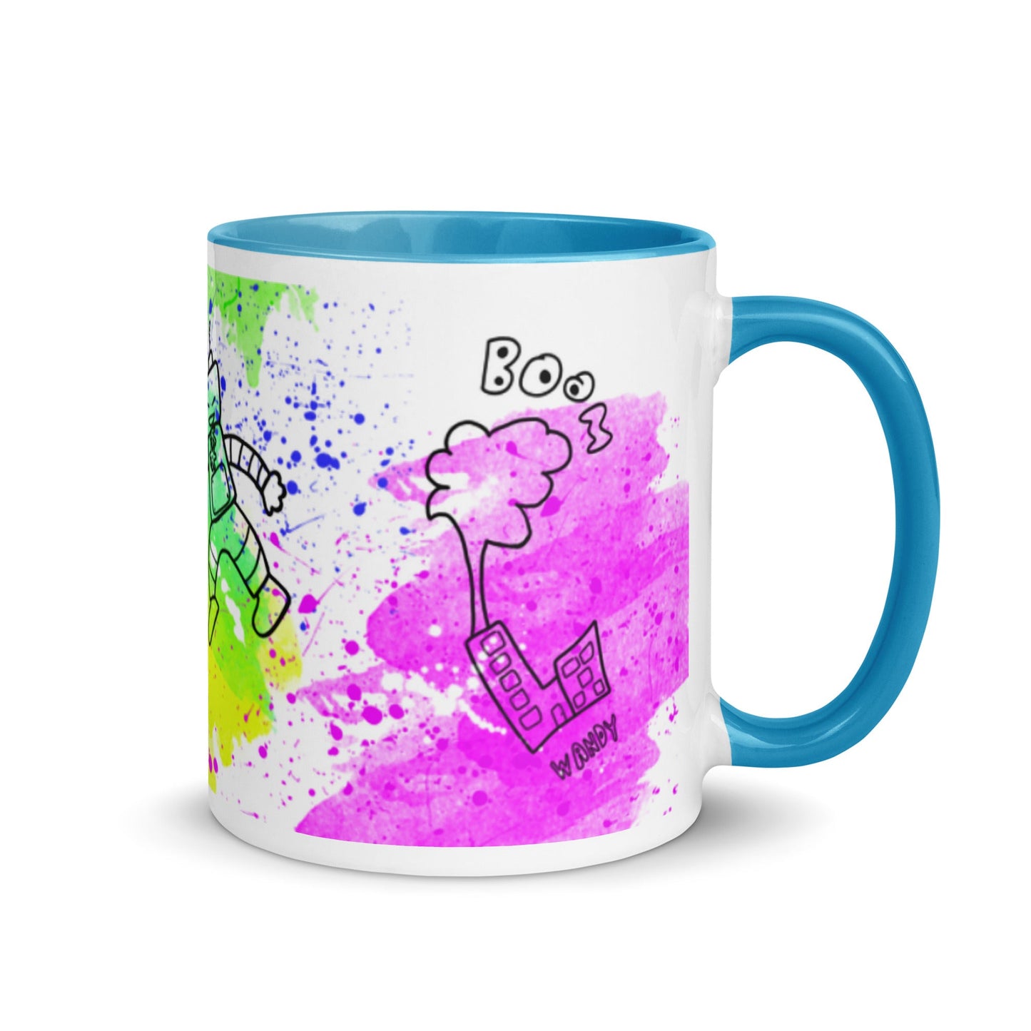 Mug with Color Inside - Doodles - Blue - Mugs