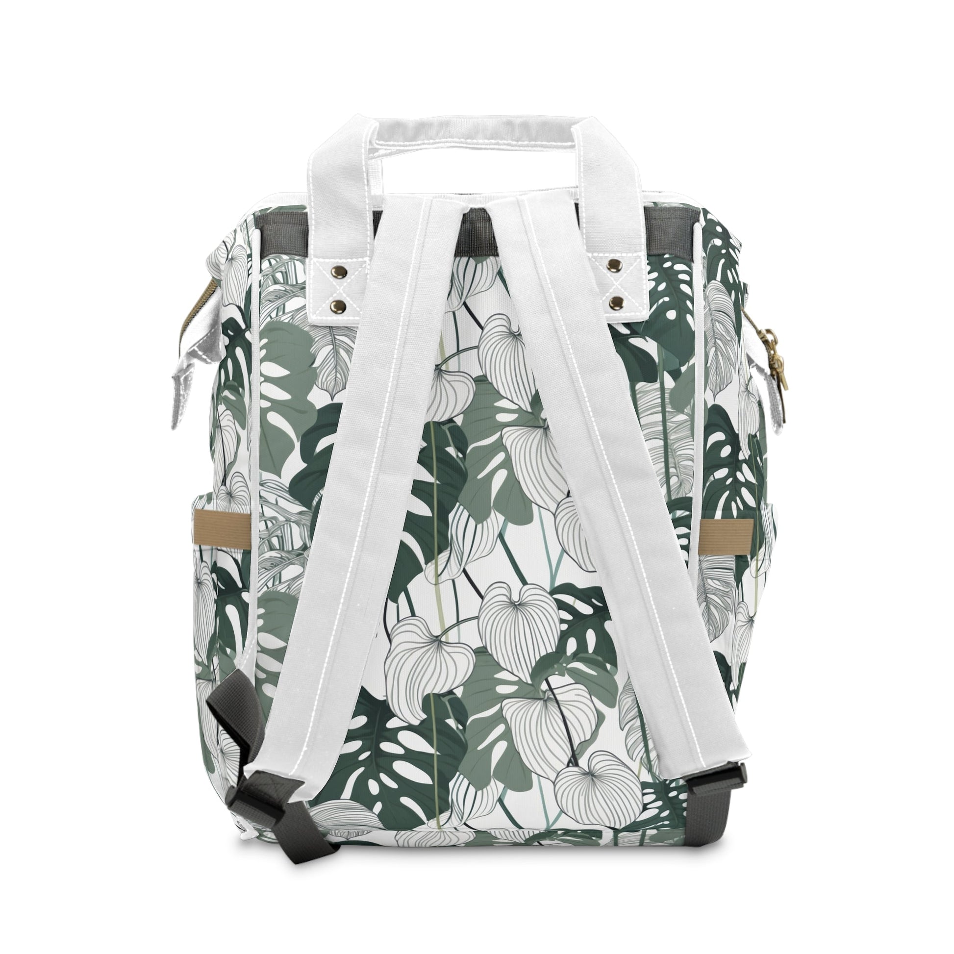 Multifunctional Backpack - Tropical Leaves pattern - 15.0’’ × 10.8’’ × 6.7’’ - Bags