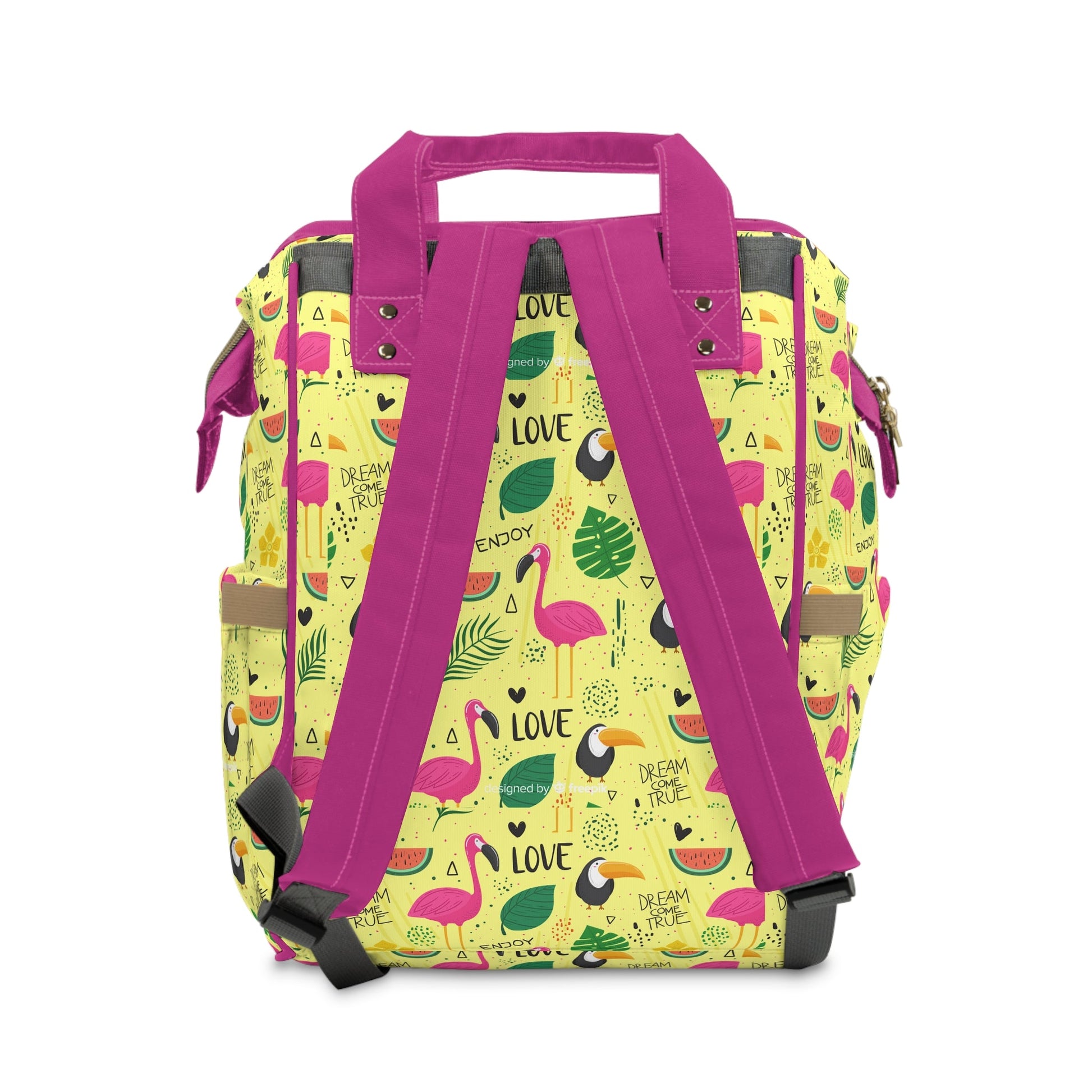 Multifunctional Backpack with Cute Flamenco Pattern - 15.0’’ × 10.8’’ × 6.7’’ - Bags