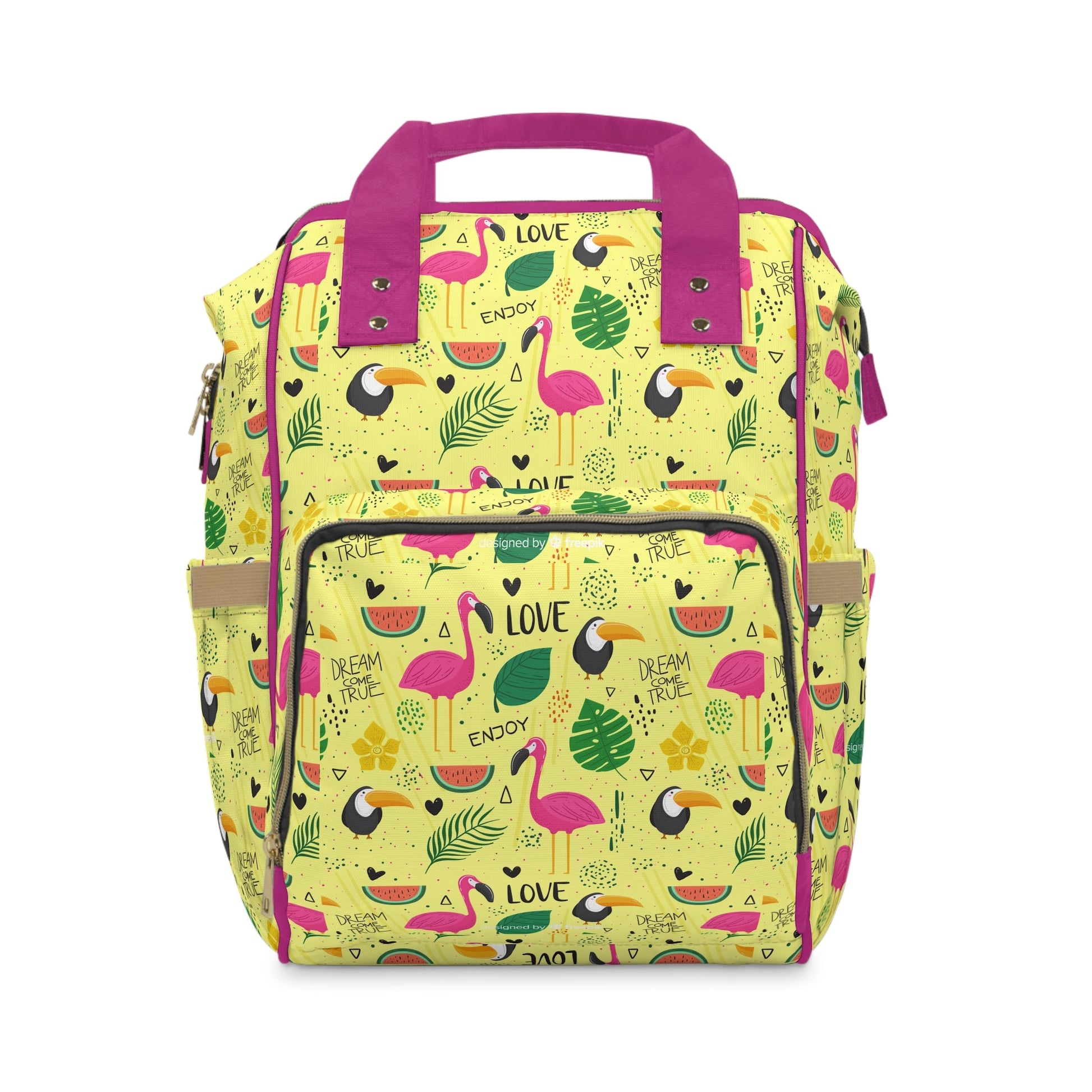 Multifunctional Backpack with Cute Flamenco Pattern - 15.0’’ × 10.8’’ × 6.7’’ - Bags