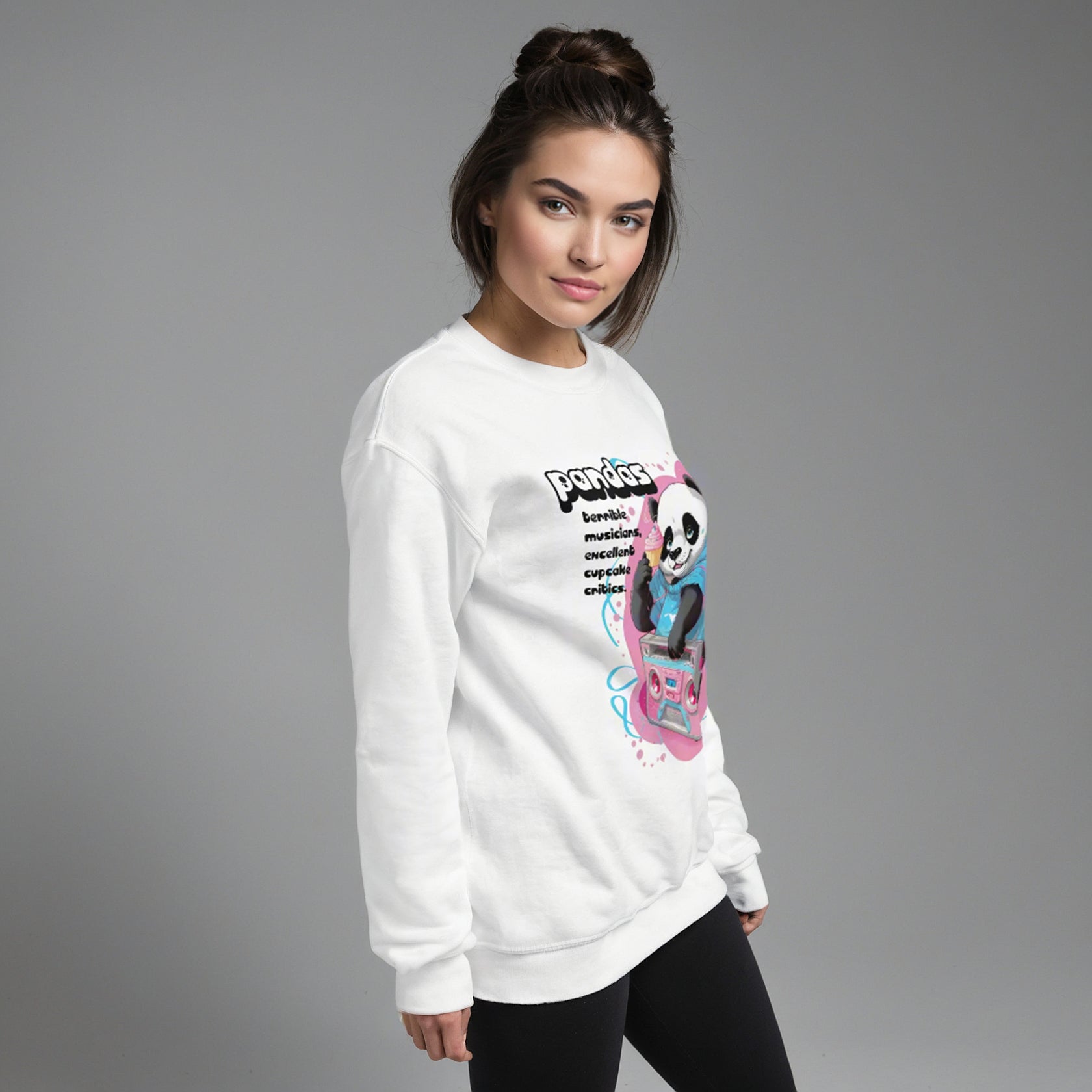 Cool Panda Boombox Sweatshirt - Funny Music Lover Crewneck - Sweatshirt