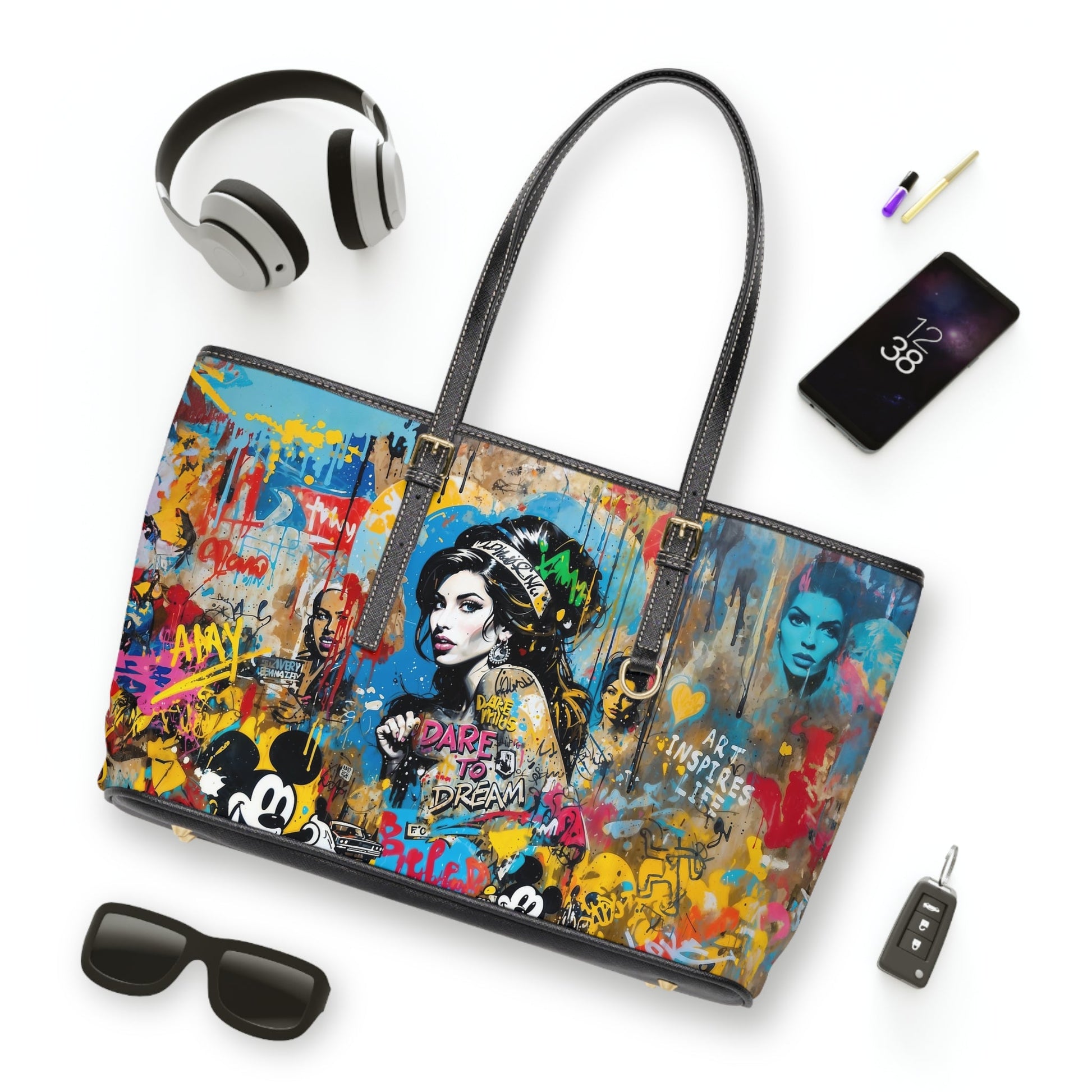 PU Leather Shoulder Bag - Amy Winehouse - Bags