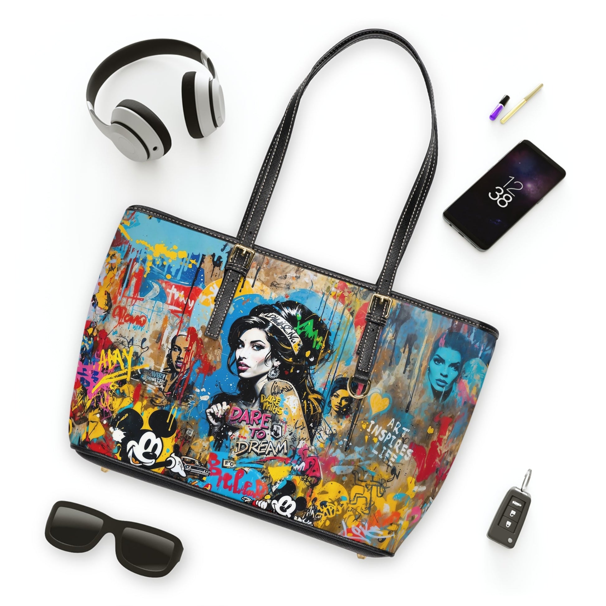 PU Leather Shoulder Bag - Amy Winehouse - Bags
