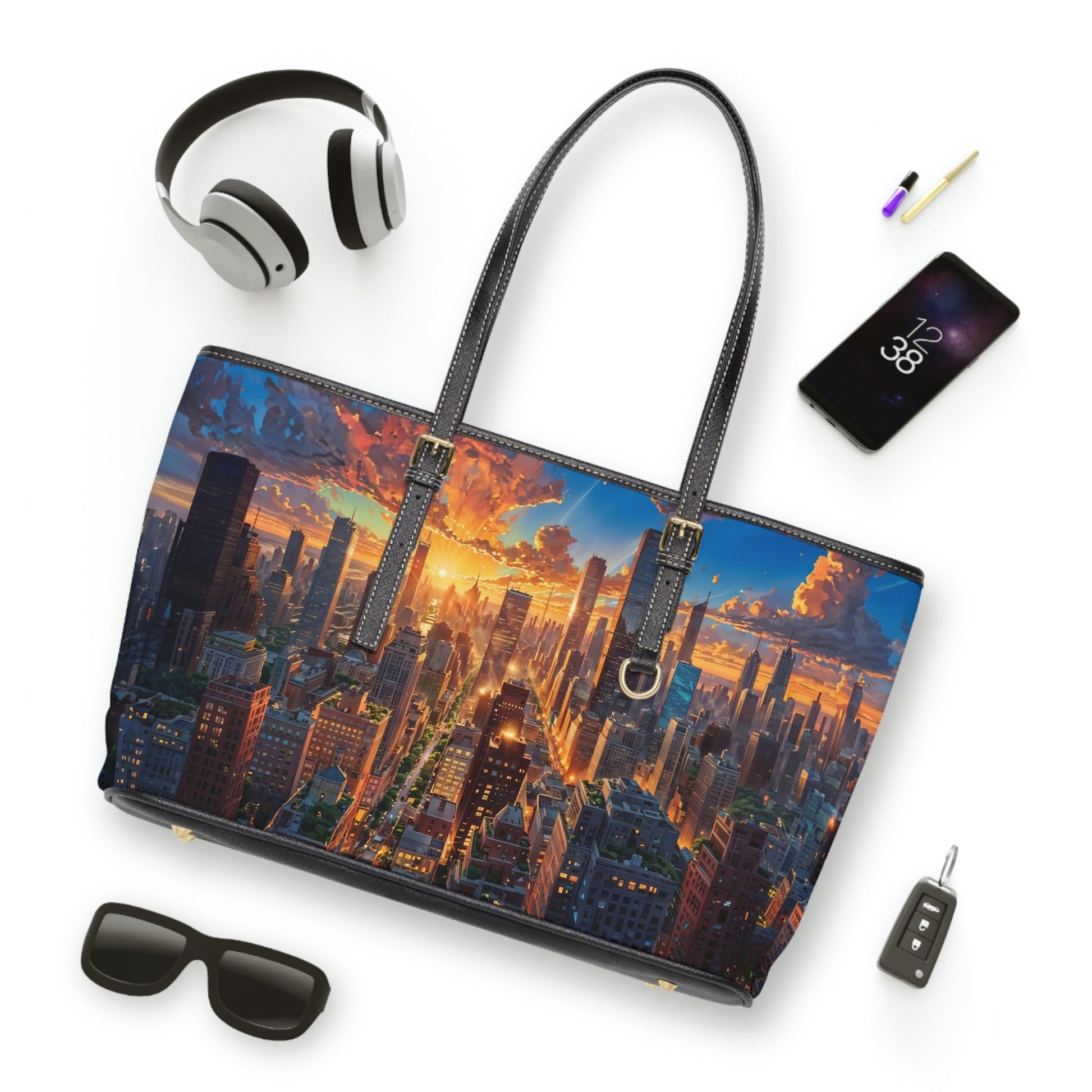 PU Leather Shoulder Bag- City - Bags