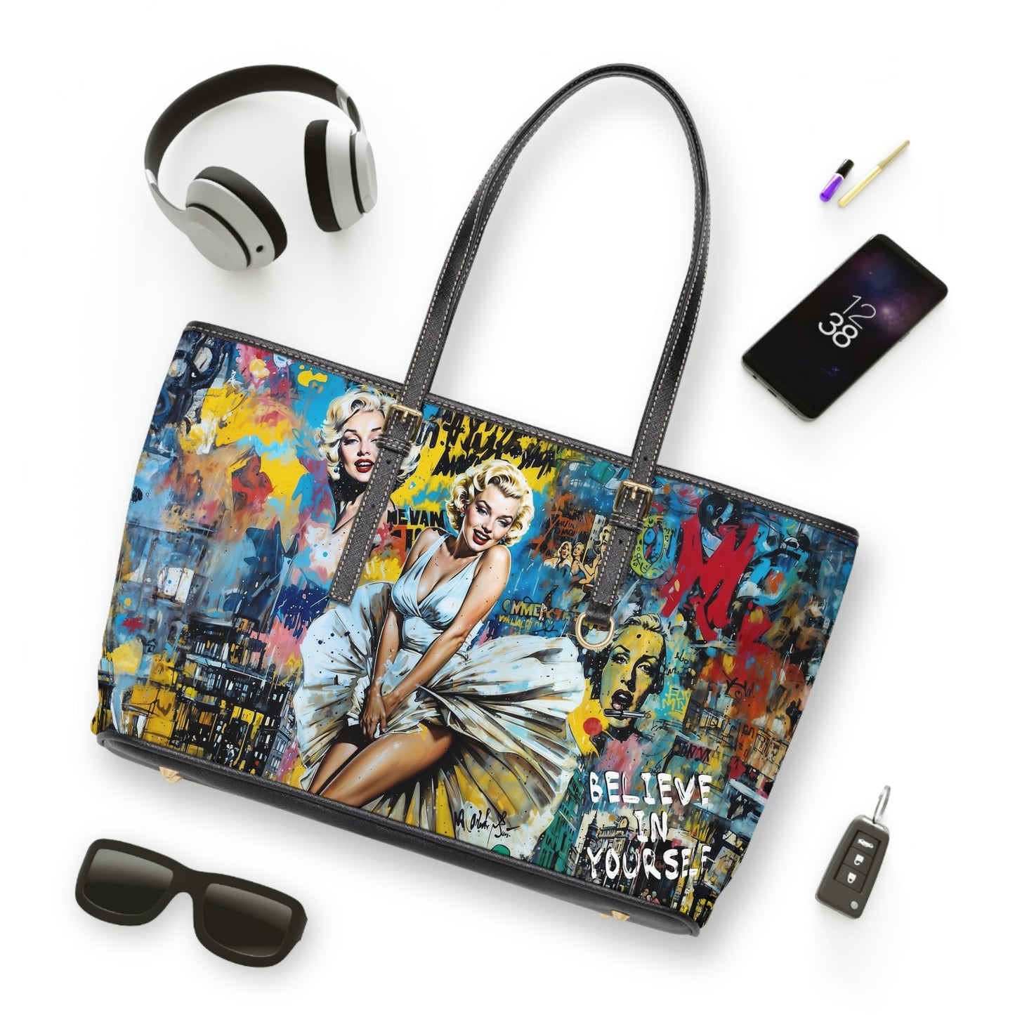 PU Leather Shoulder Bag- Marilyn Monroe - Bags