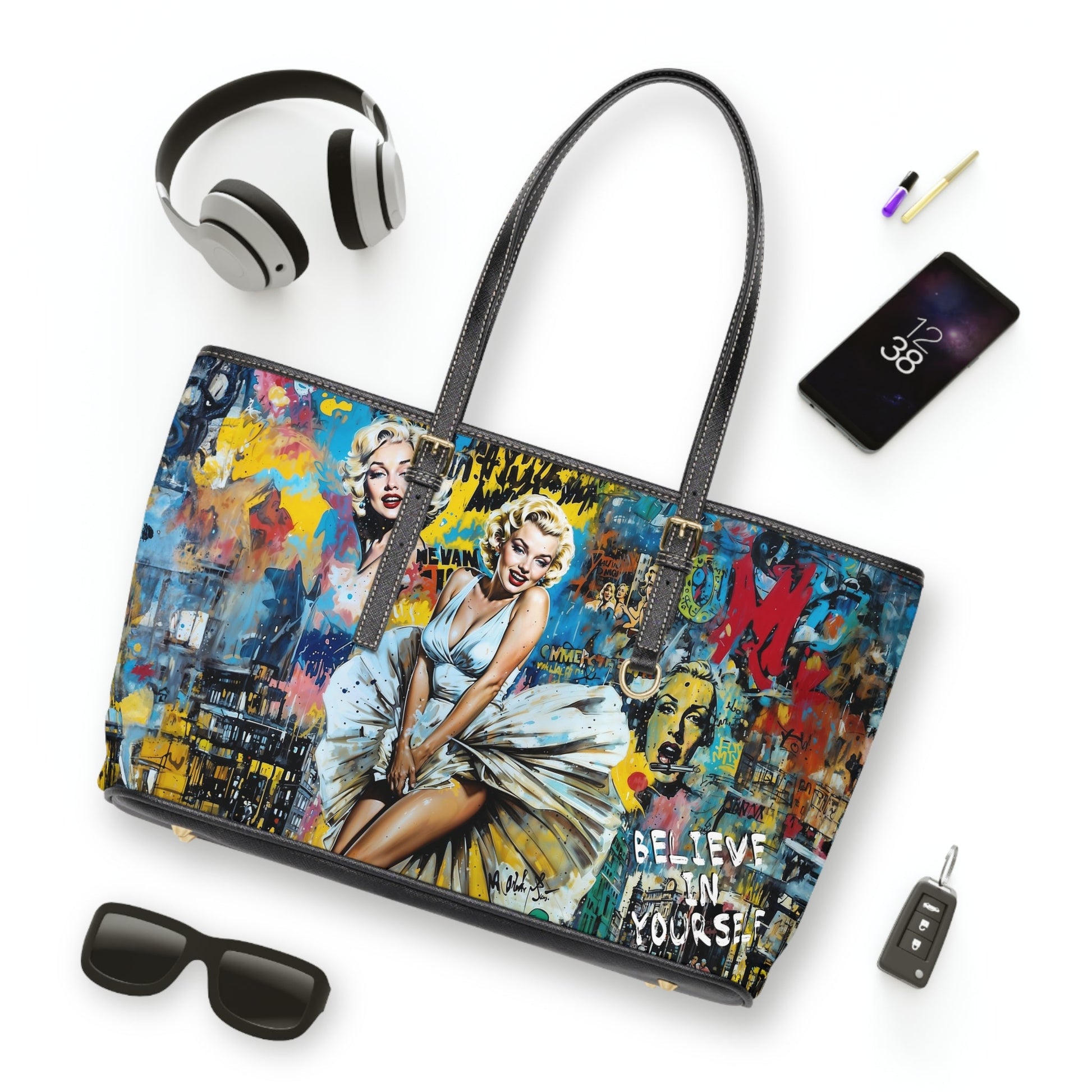 PU Leather Shoulder Bag- Marilyn Monroe - Bags