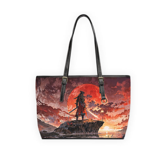 PU Leather Shoulder Bag- Samurai - 16’’ x 10’’ / Black - Bags