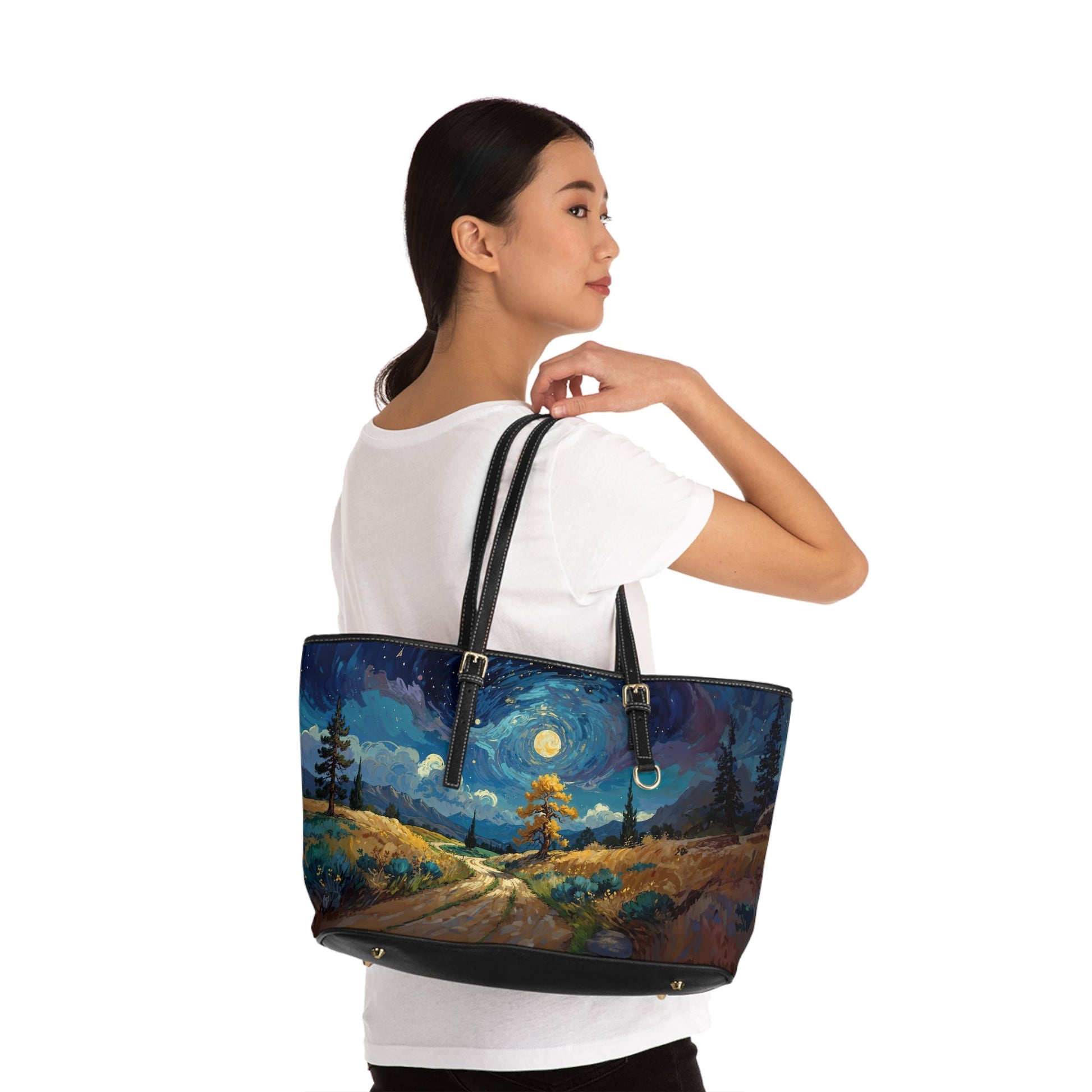 PU Leather Shoulder Bag - Vincent Van Gogh Style - Bags