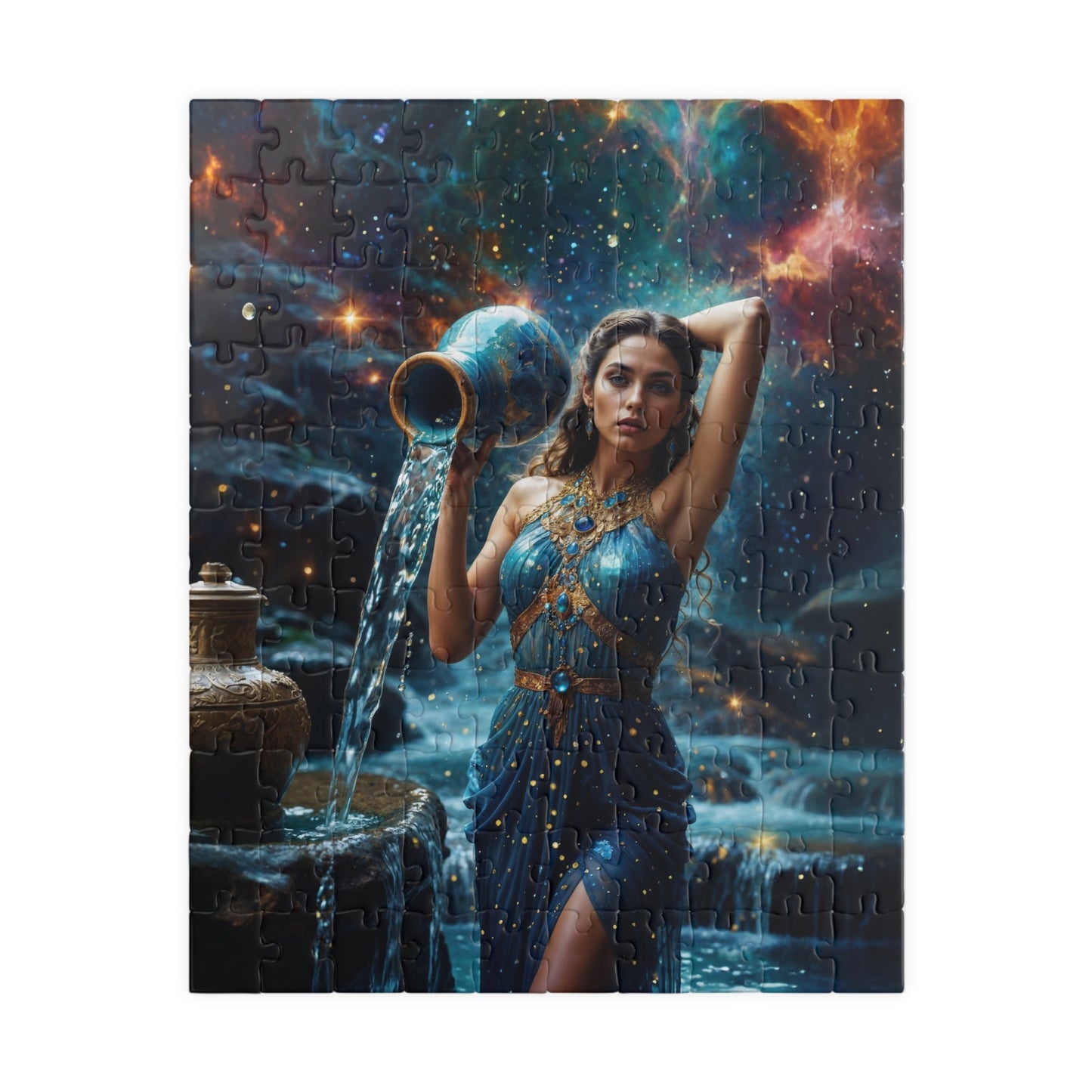 Puzzle - Aquarius Zodiac Artwork - 110 pcs (Vertical) - Puzzle