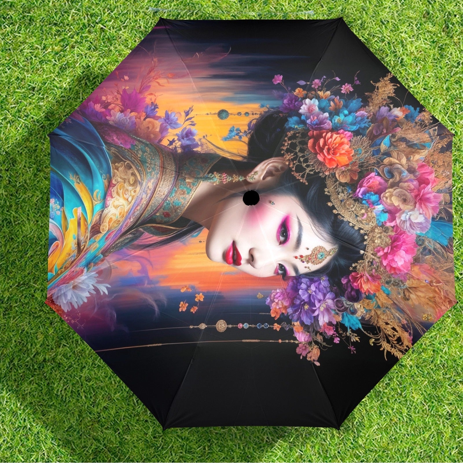 Semi-Automatic Foldable Umbrella - One size - Accessories