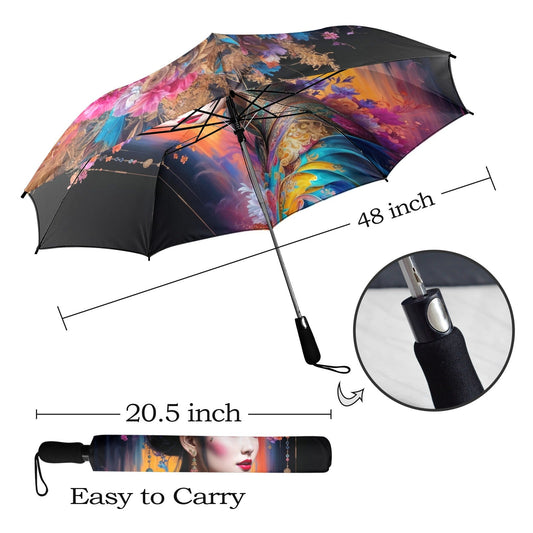 Semi-Automatic Foldable Umbrella - One size - Accessories