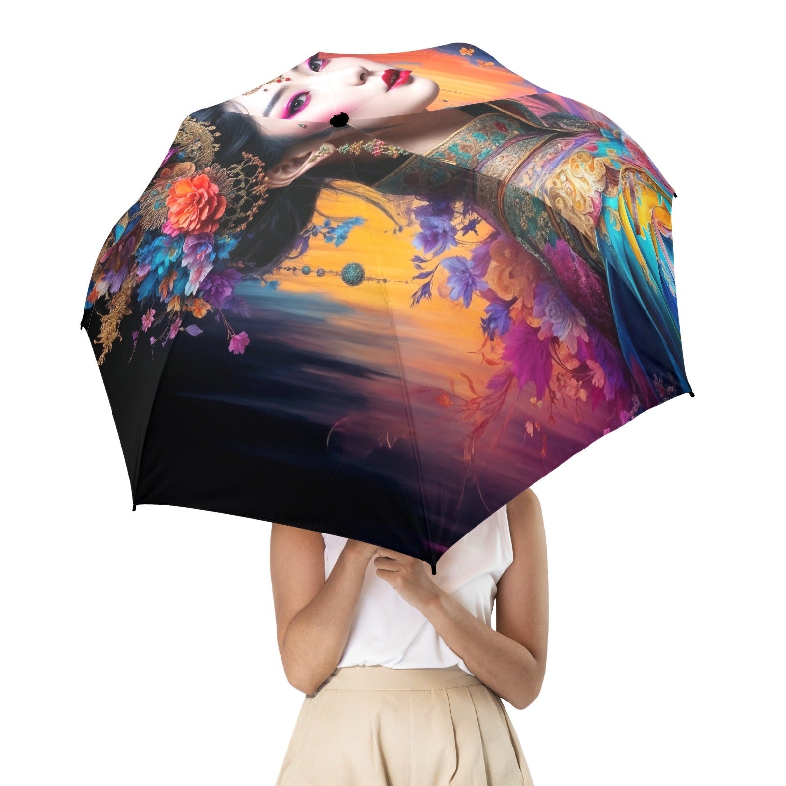 Semi-Automatic Foldable Umbrella - One size - Accessories