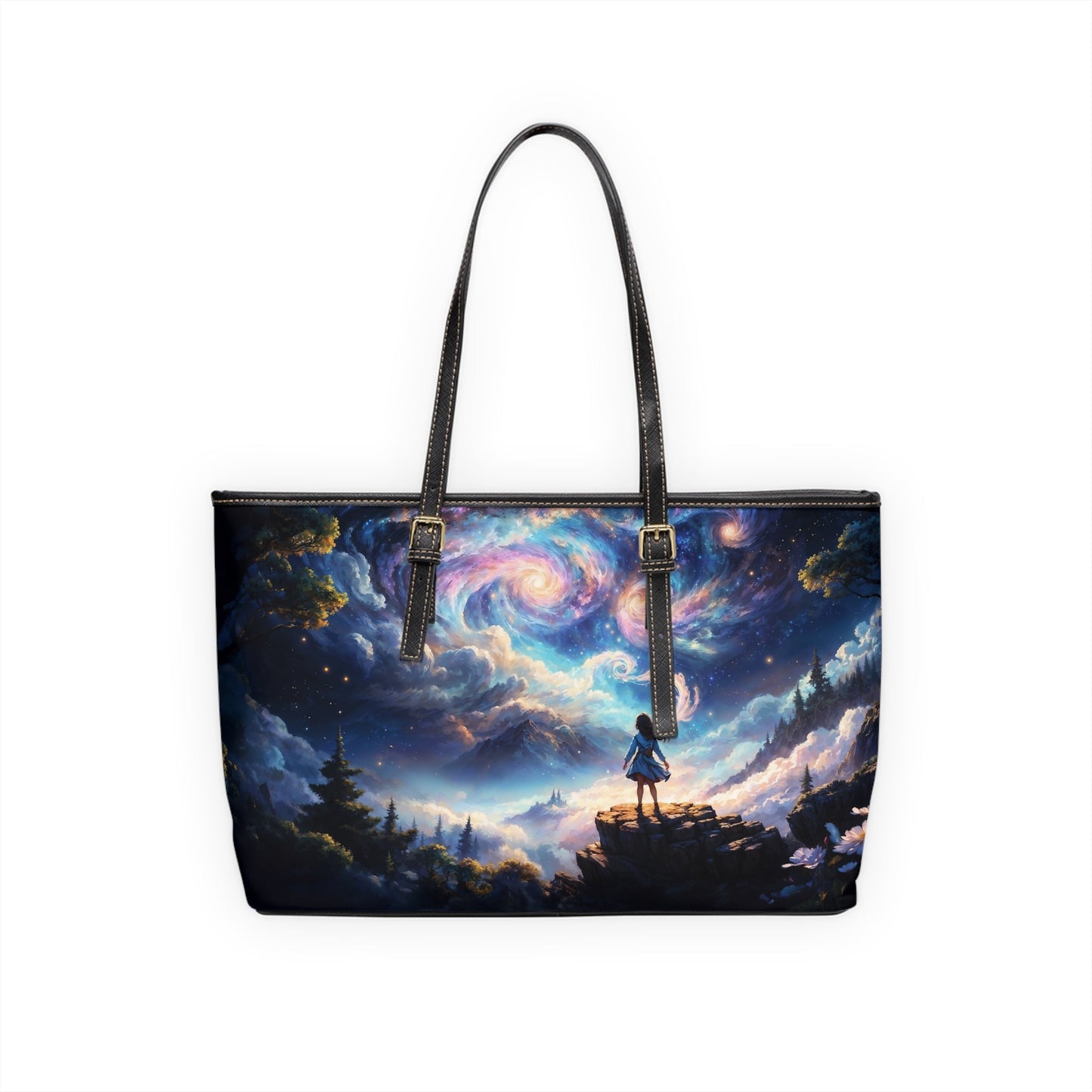 Shoulder Bag - Dreamy Landscape Painting with Little Girl - Bags