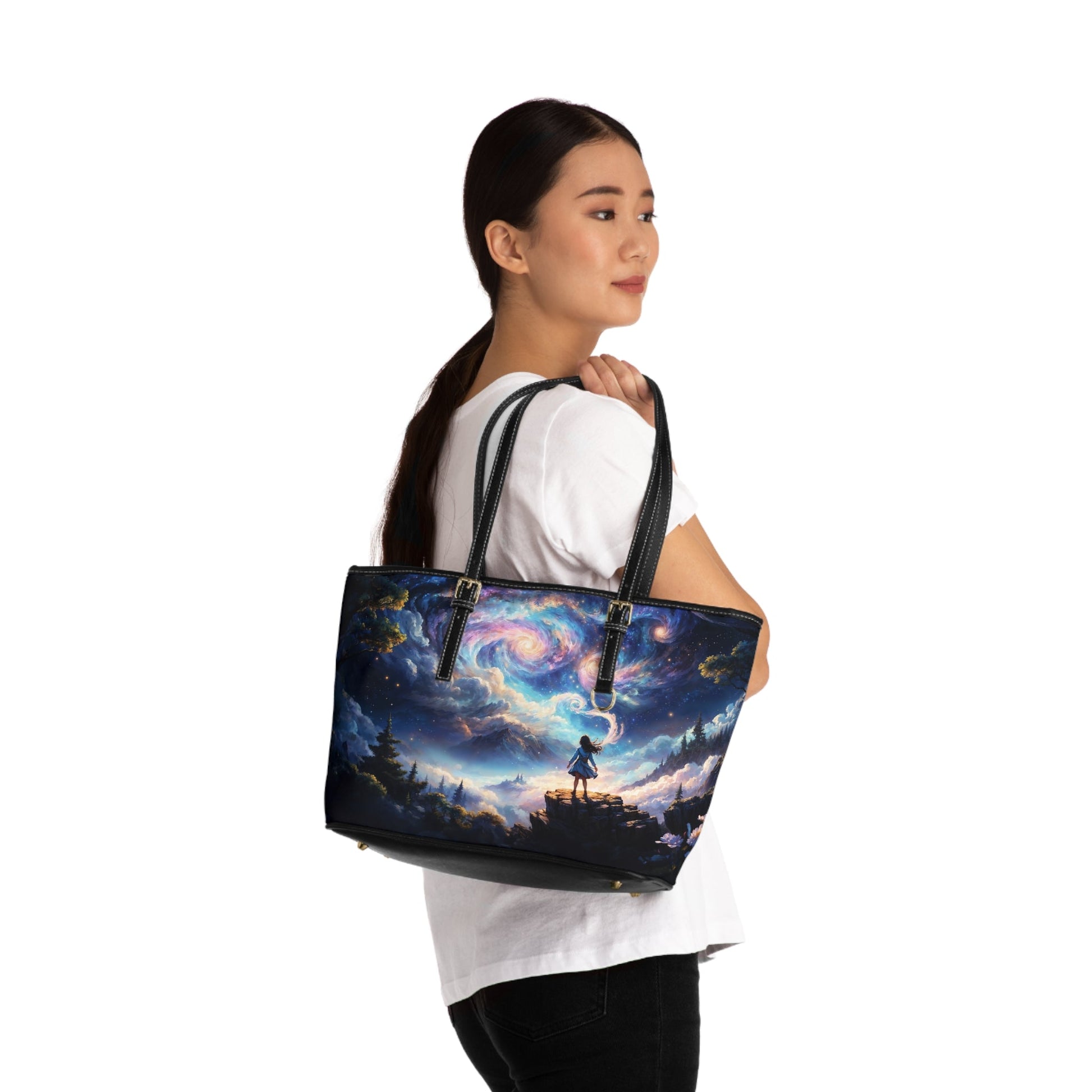 Shoulder Bag - Dreamy Landscape Painting with Little Girl - Bags
