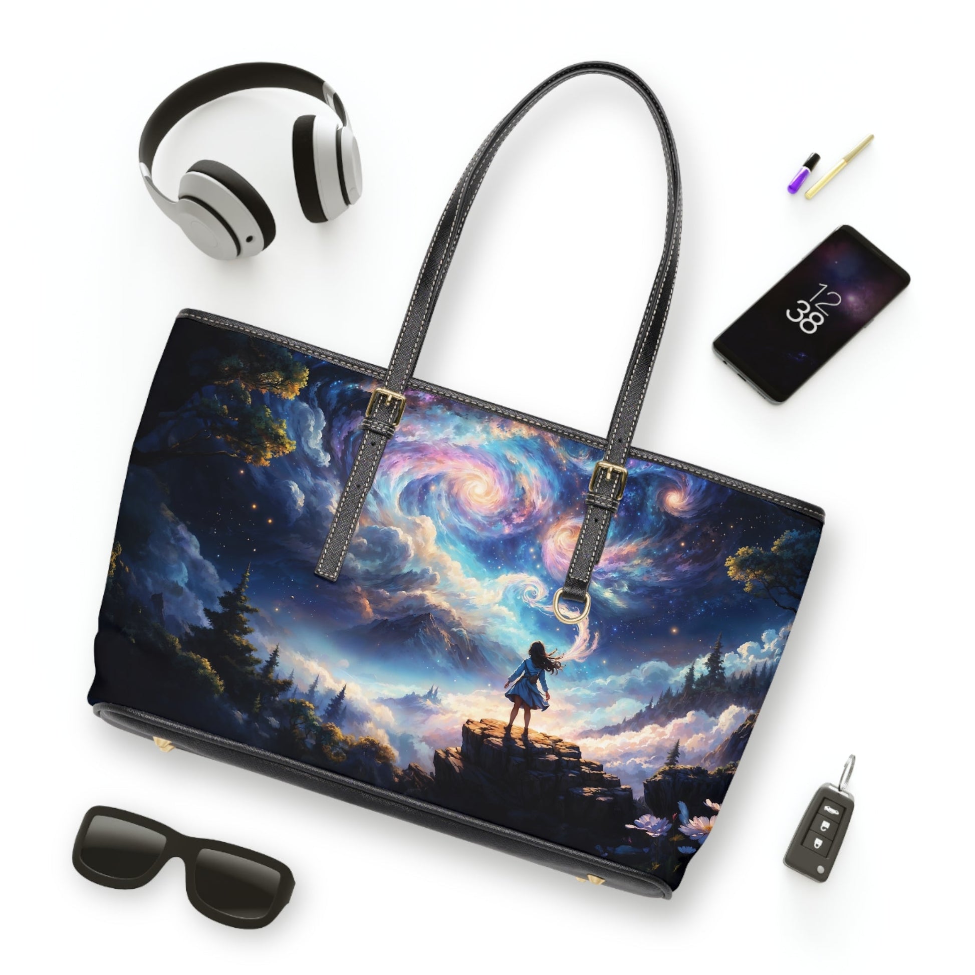 Shoulder Bag - Dreamy Landscape Painting with Little Girl - Bags