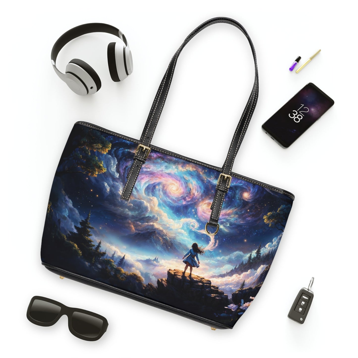 Shoulder Bag - Dreamy Landscape Painting with Little Girl - Bags