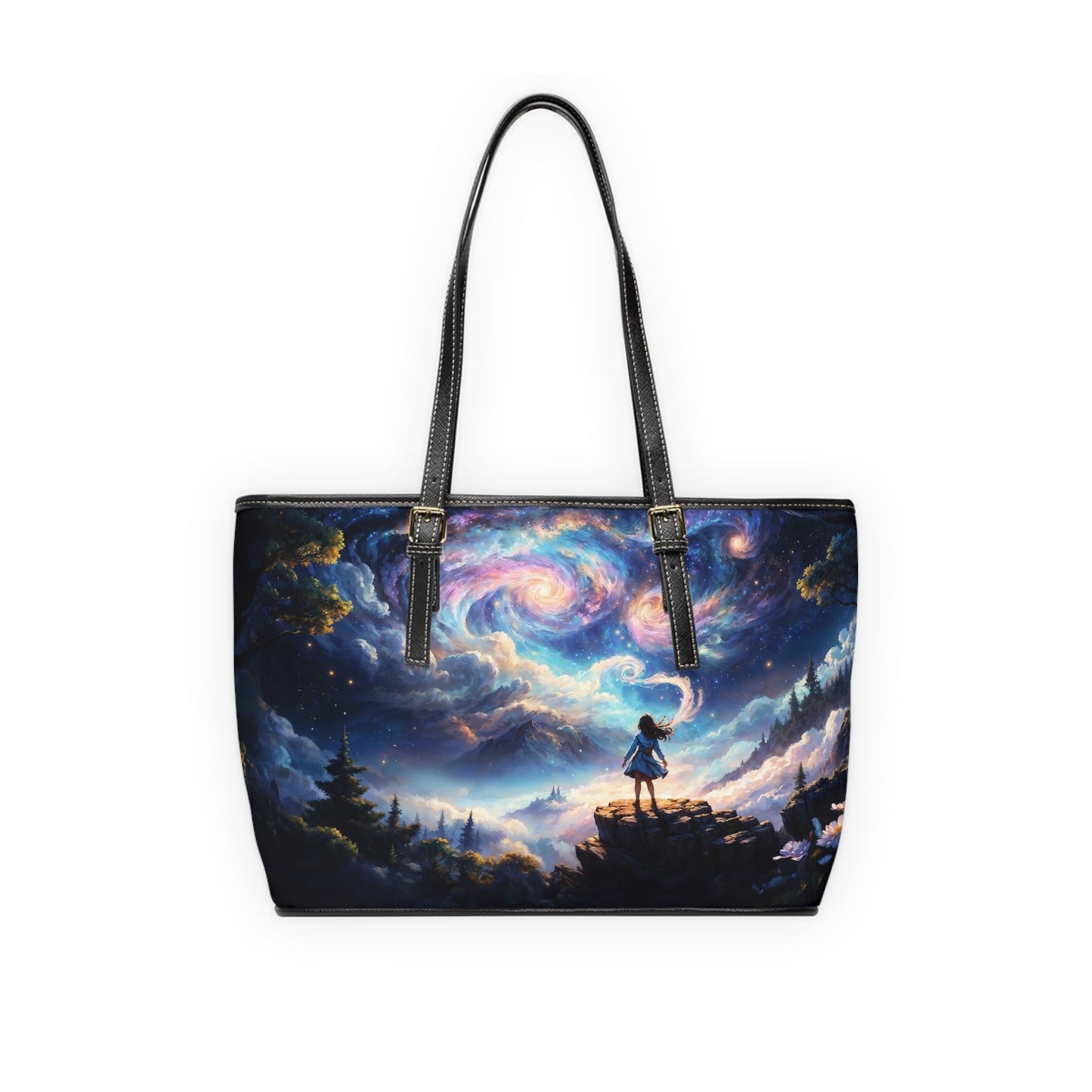 Shoulder Bag - Dreamy Landscape Painting with Little Girl - Bags