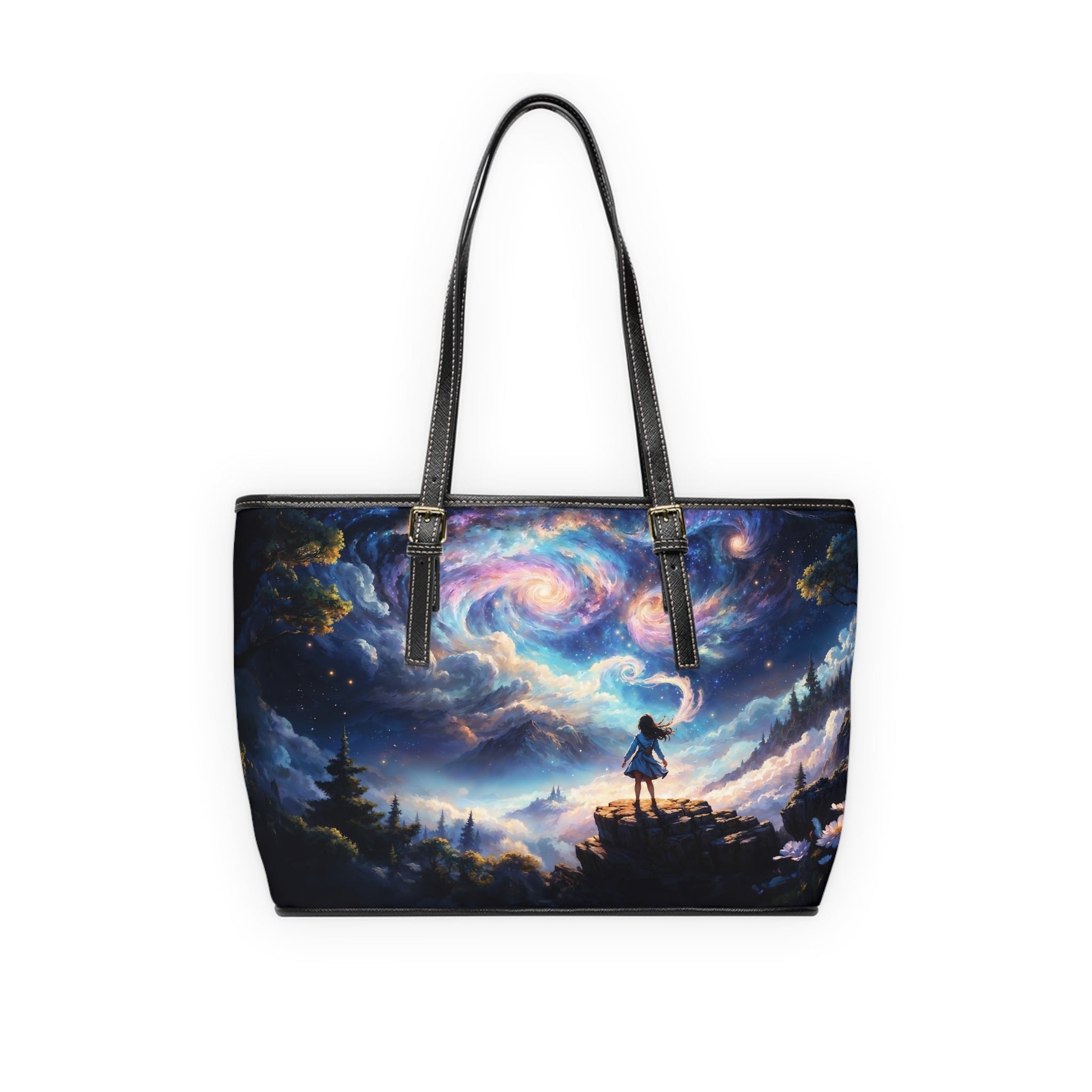 Shoulder Bag - Dreamy Landscape Painting with Little Girl - Bags
