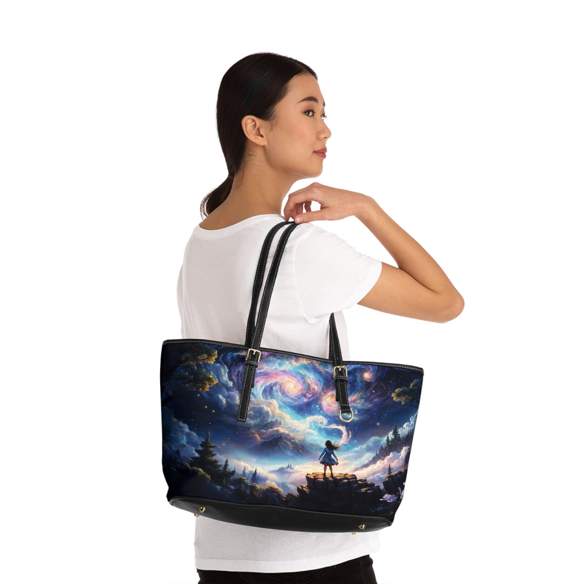 Shoulder Bag - Dreamy Landscape Painting with Little Girl - Bags