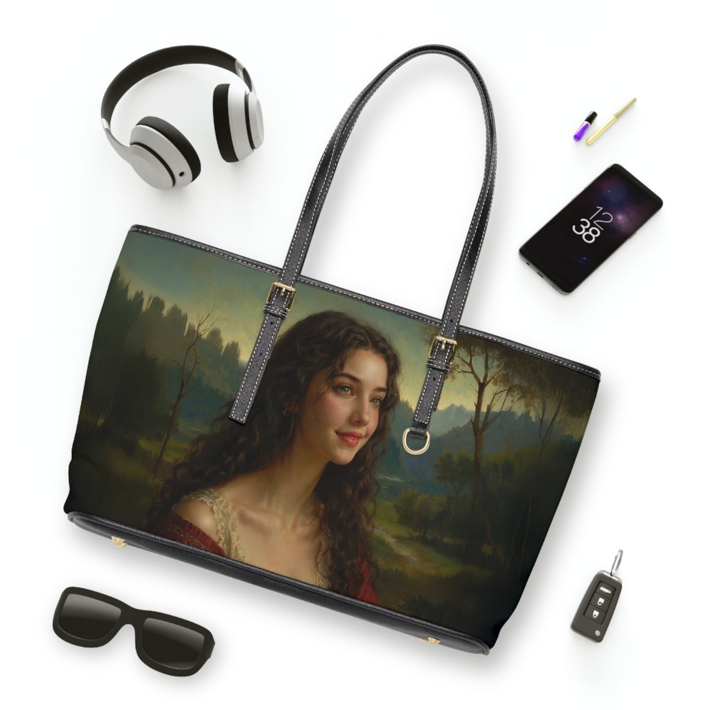 Shoulder Bag - Renaissance Style Mysterious Woman Painting - Bags