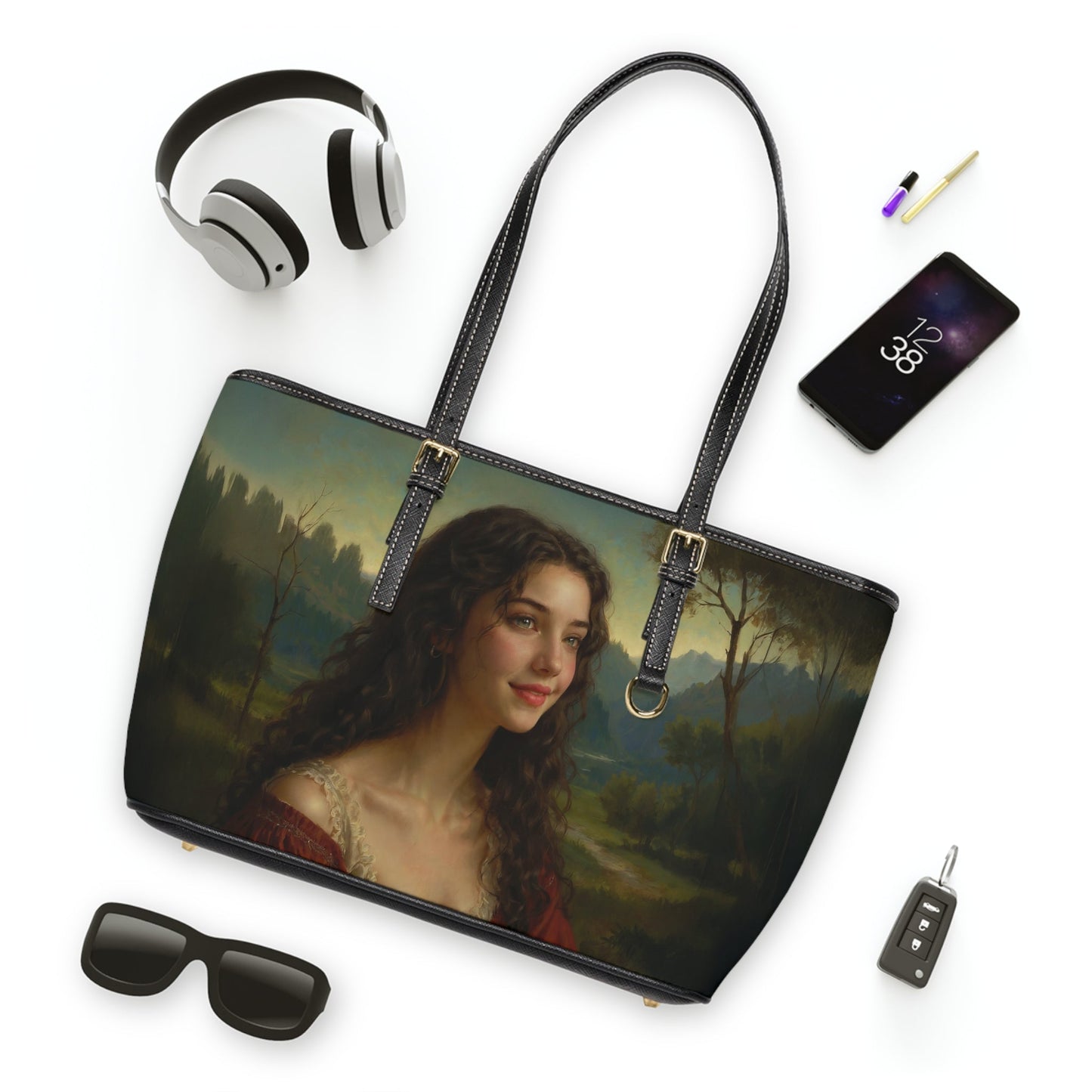 Shoulder Bag - Renaissance Style Mysterious Woman Painting - Bags